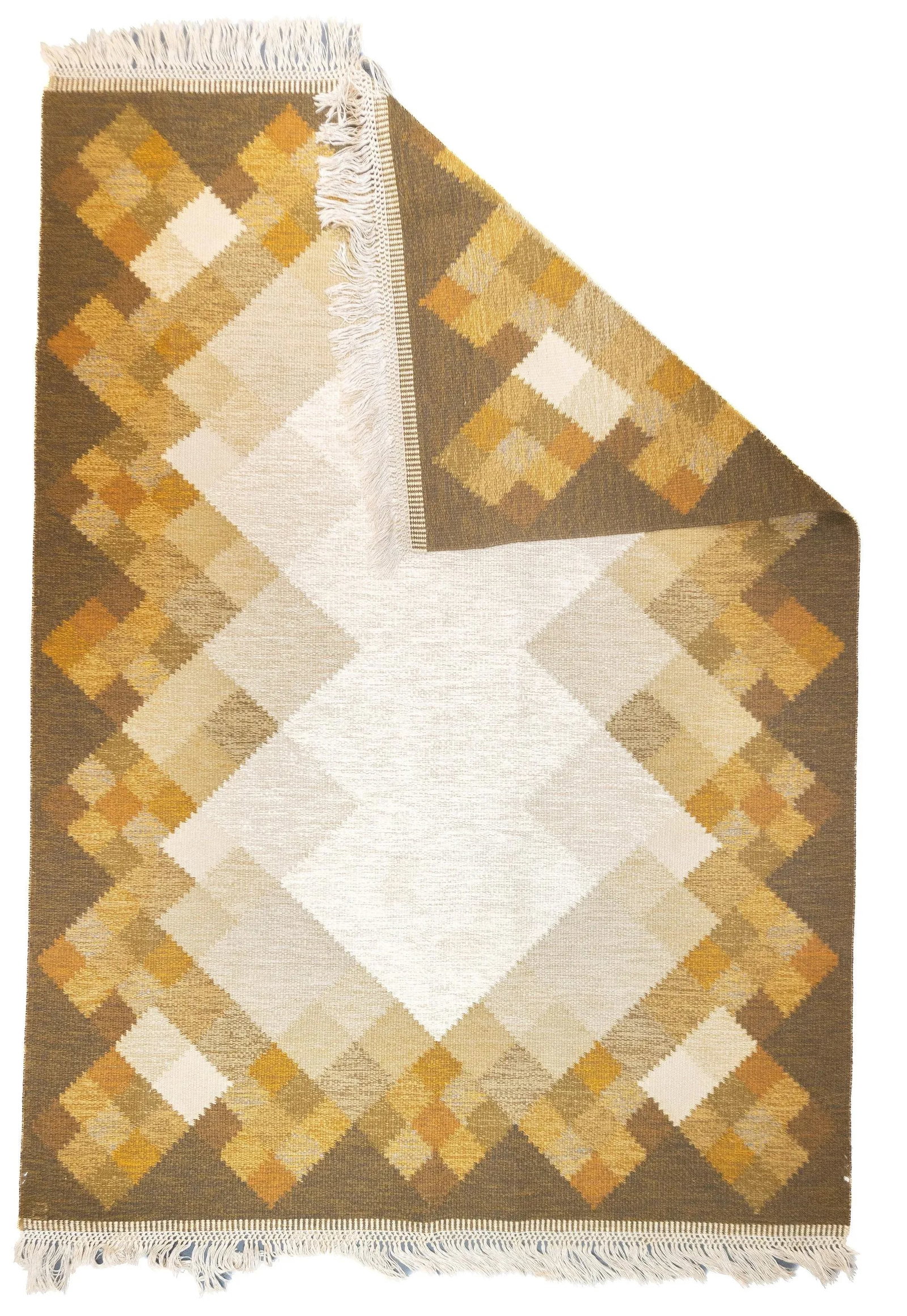 Fine Vintage Swedish Kilim Flat Weave Wool Rug 6'5'' X 9'1'' - 2
