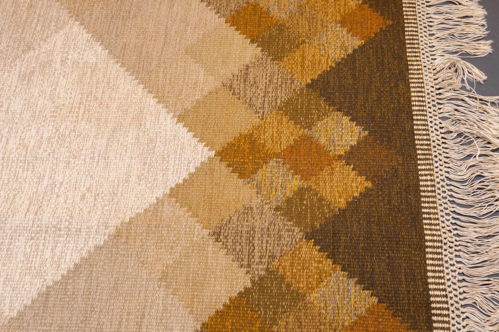Fine Vintage Swedish Kilim Flat Weave Wool Rug 6'5'' X 9'1'' - 8