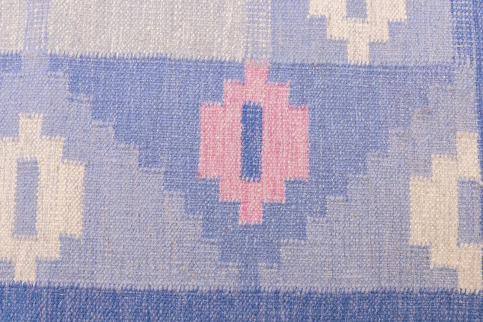 Fine Vintage Swedish Kilim Flat Weave Wool Rug 5'8'' X 7'7'' - 7