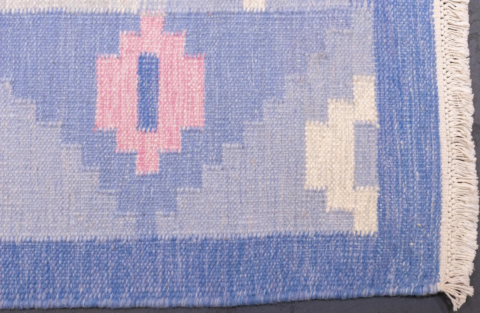 Fine Vintage Swedish Kilim Flat Weave Wool Rug 5'8'' X 7'7'' - 8