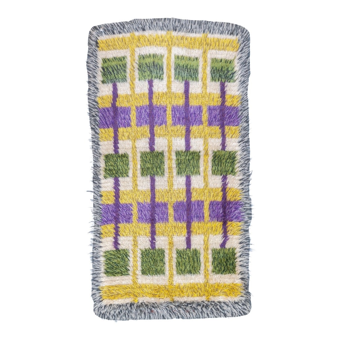 Vintage Swedish Wool Pile Rug 2'2'' X 4'1'' (1 of 7)