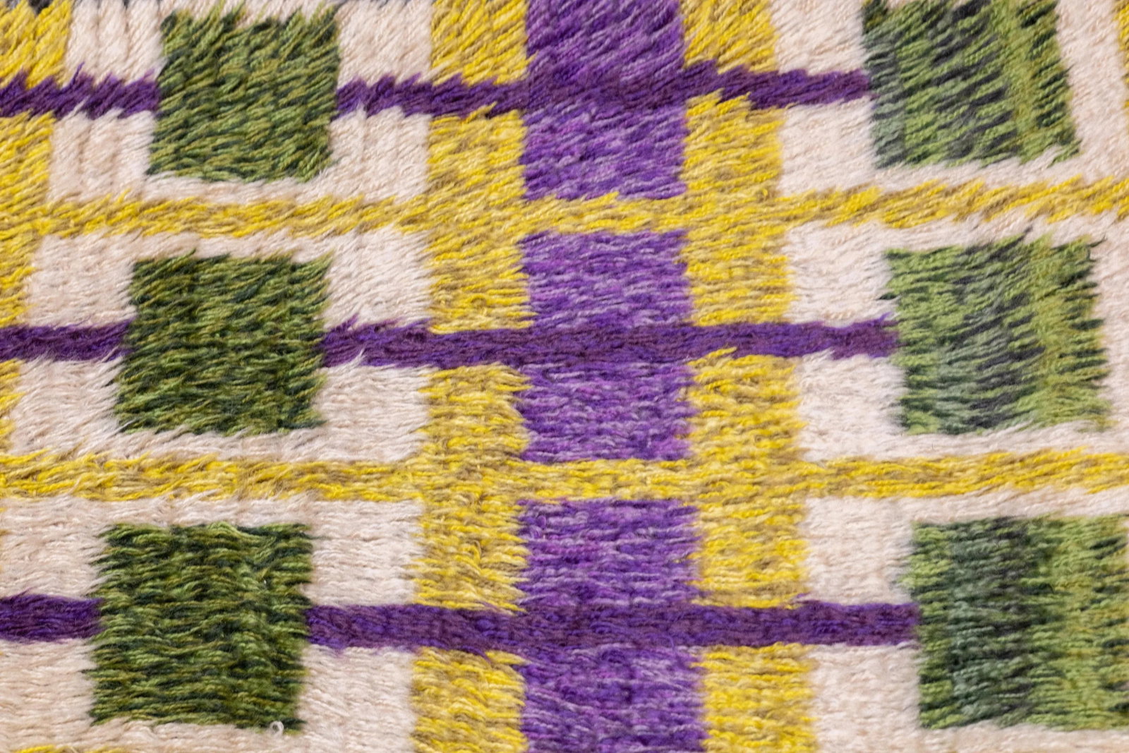 Vintage Swedish Wool Pile Rug 2'2'' X 4'1'' - 6