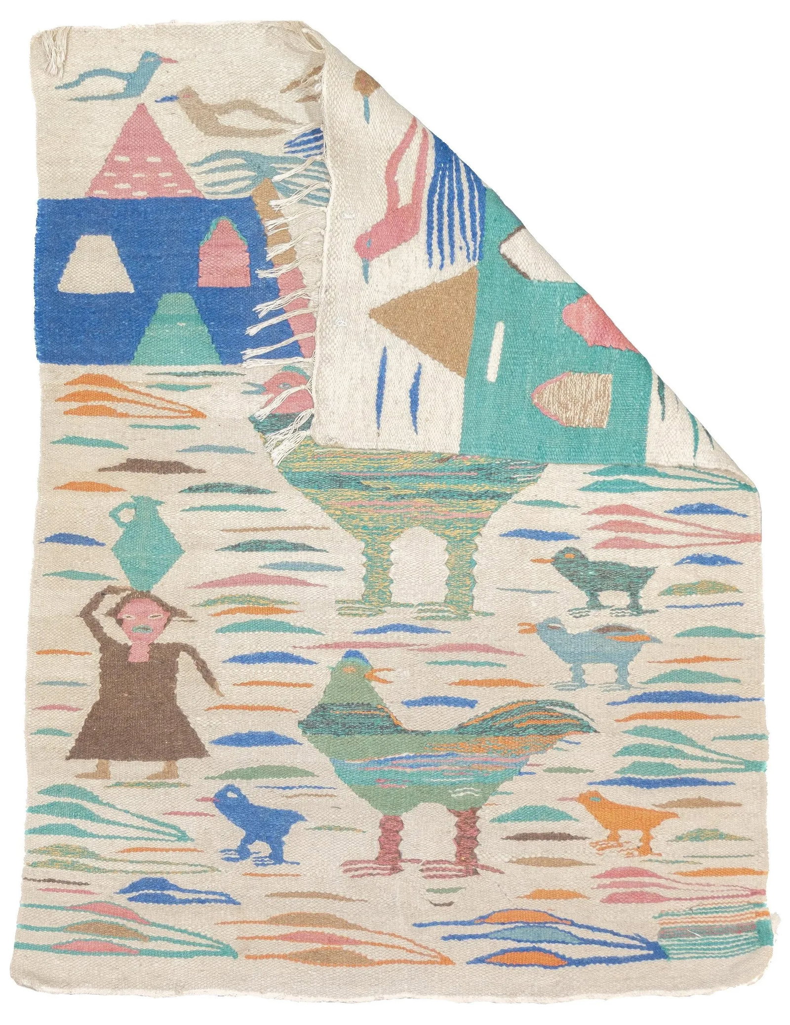 Vintage Kilim Rug 2'8" X 3'6" - 2