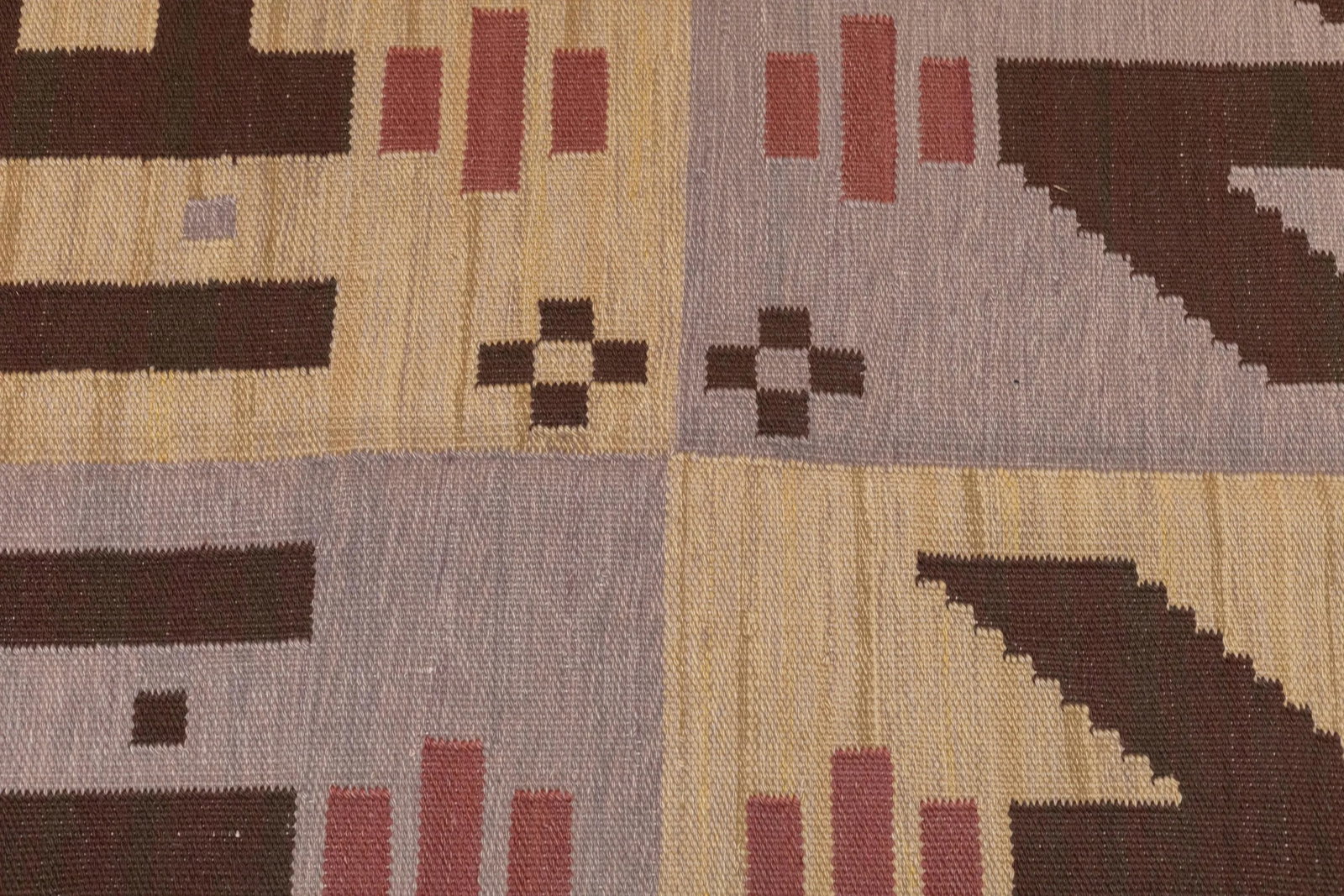Fine Vintage Swedish Kilim Flat Weave Wool Rug 5'9'' X 10'3'' - 4