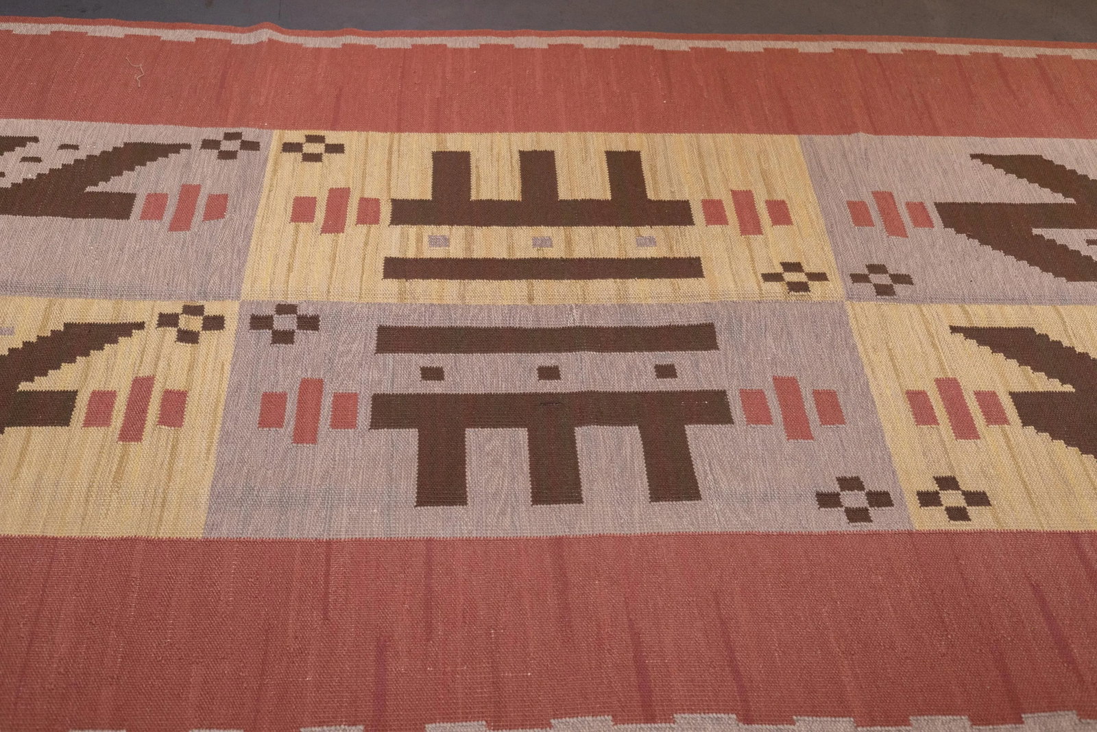 Fine Vintage Swedish Kilim Flat Weave Wool Rug 5'9'' X 10'3'' - 5
