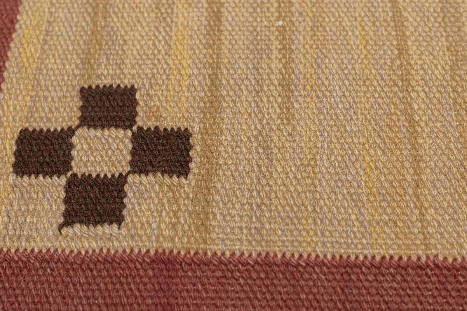 Fine Vintage Swedish Kilim Flat Weave Wool Rug 5'9'' X 10'3'' - 6
