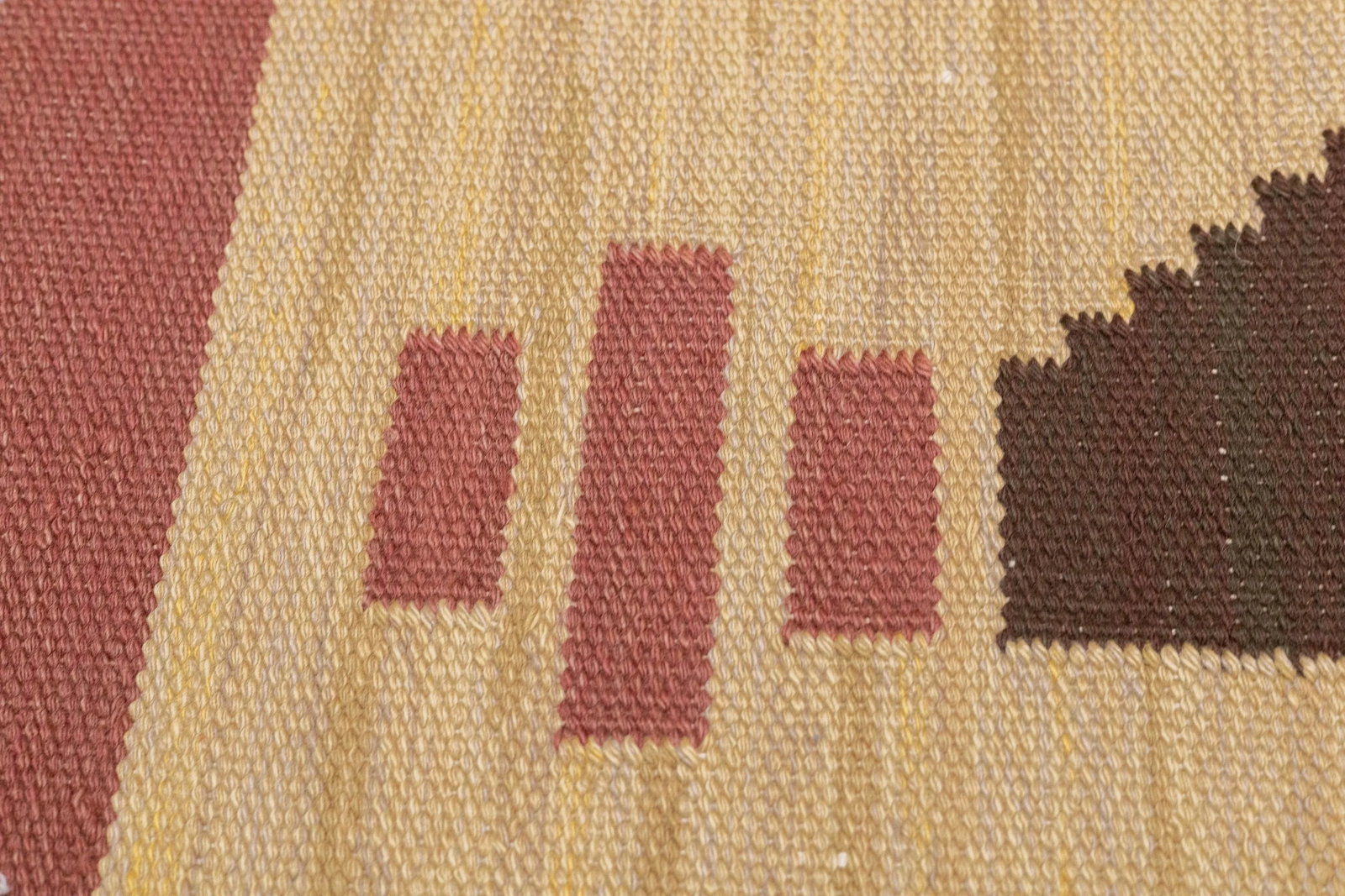 Fine Vintage Swedish Kilim Flat Weave Wool Rug 5'9'' X 10'3'' - 7