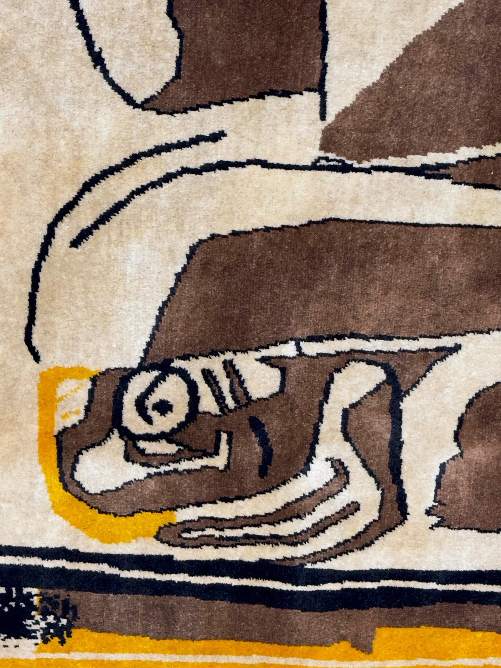 Fine Mid Century French Artistic Wool Rug 8'1'' X 8'2'' - 11