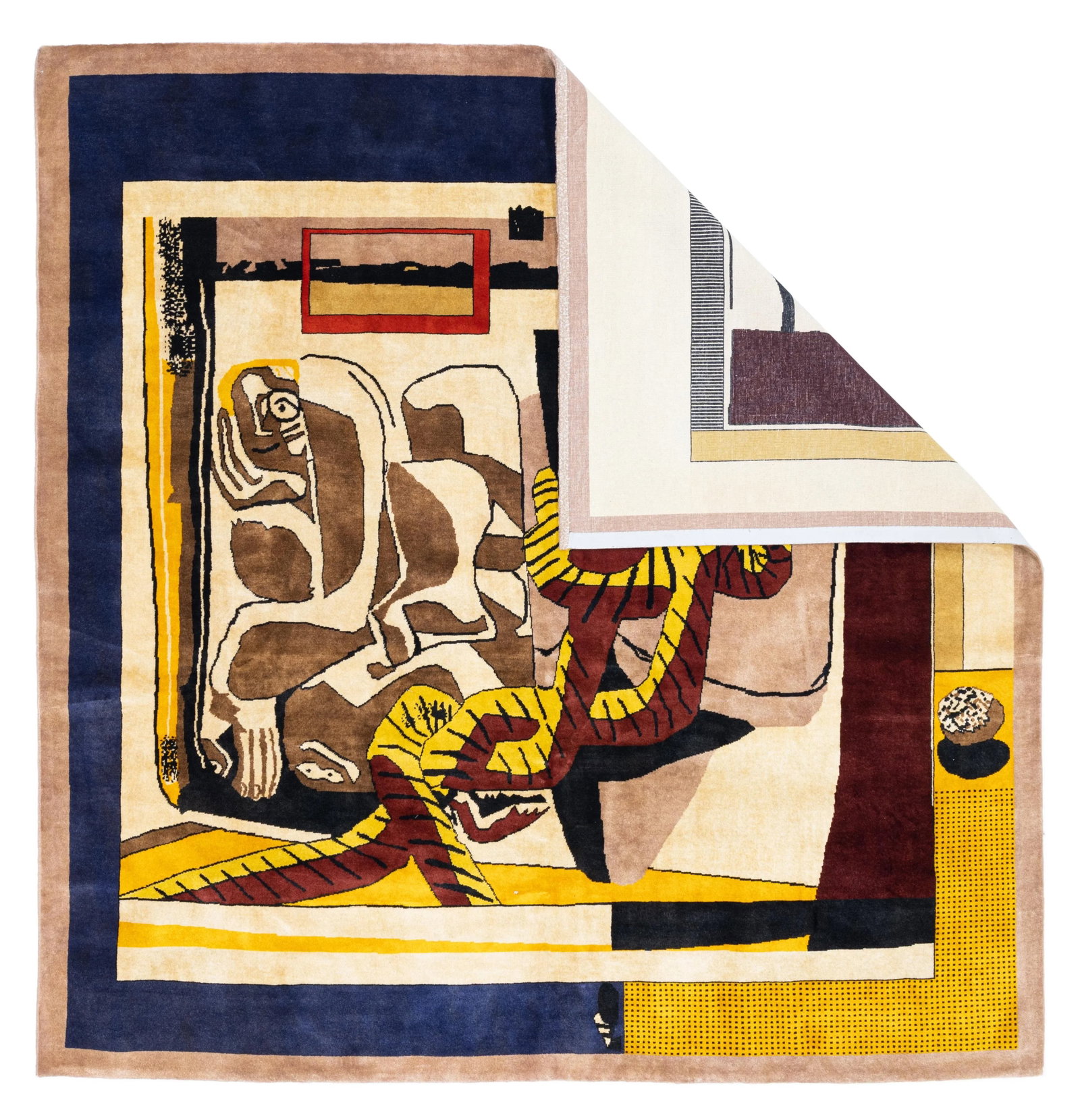 Fine Mid Century French Artistic Wool Rug 8'1'' X 8'2'' - 2