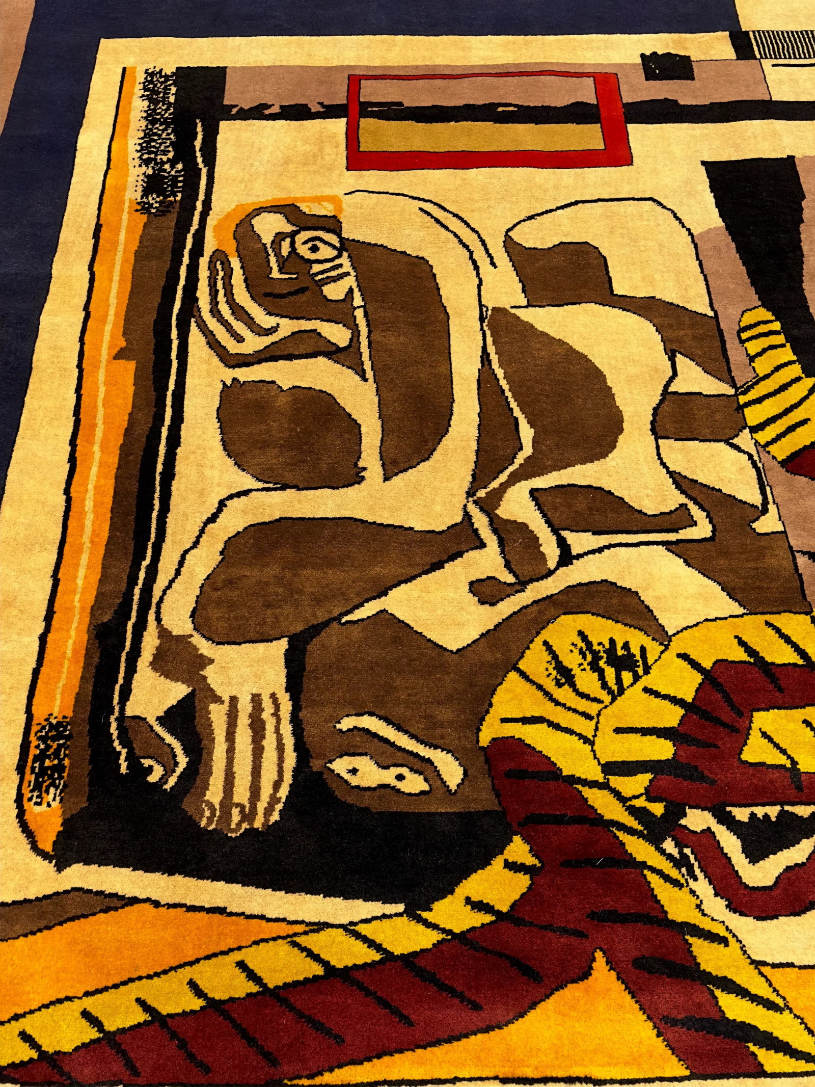 Fine Mid Century French Artistic Wool Rug 8'1'' X 8'2'' - 7