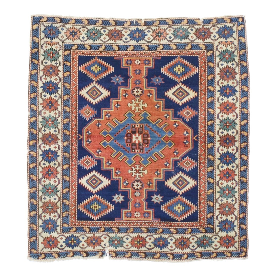 Antique Caucasian Shirvan Kuba Rug 4'3" X 4'7" (1 of 8)