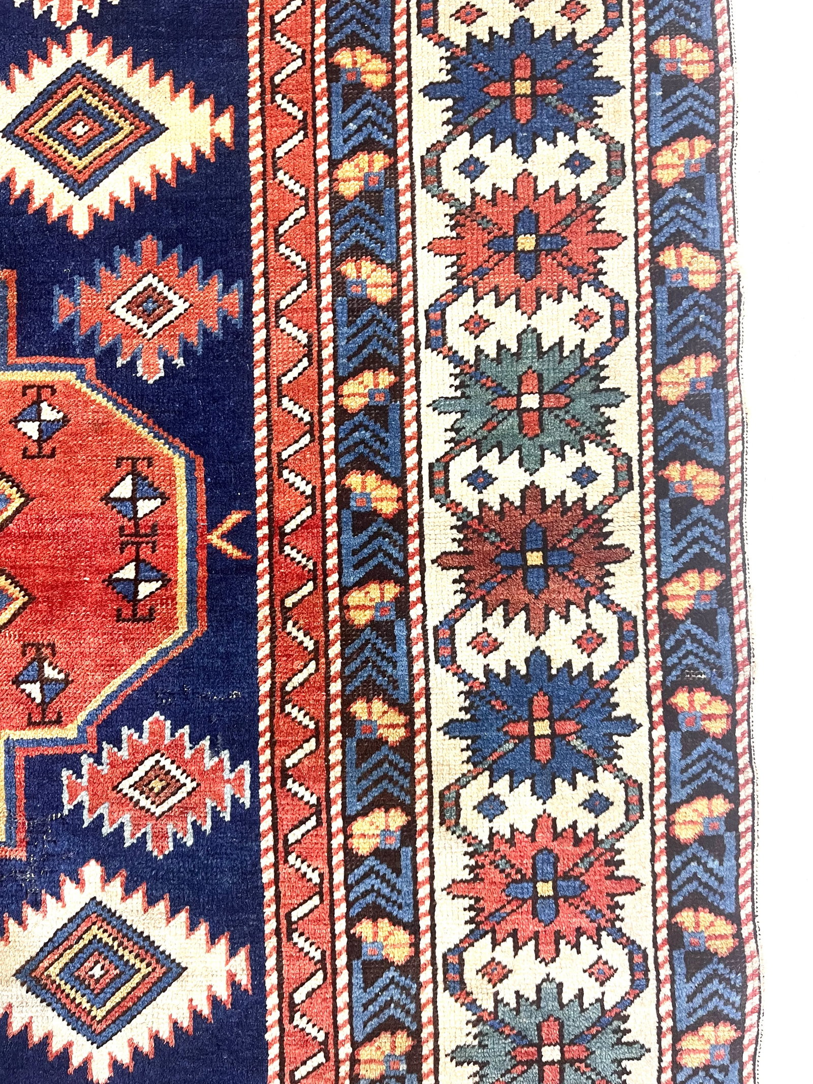 Antique Caucasian Shirvan Kuba Rug 4'3" X 4'7" - 3