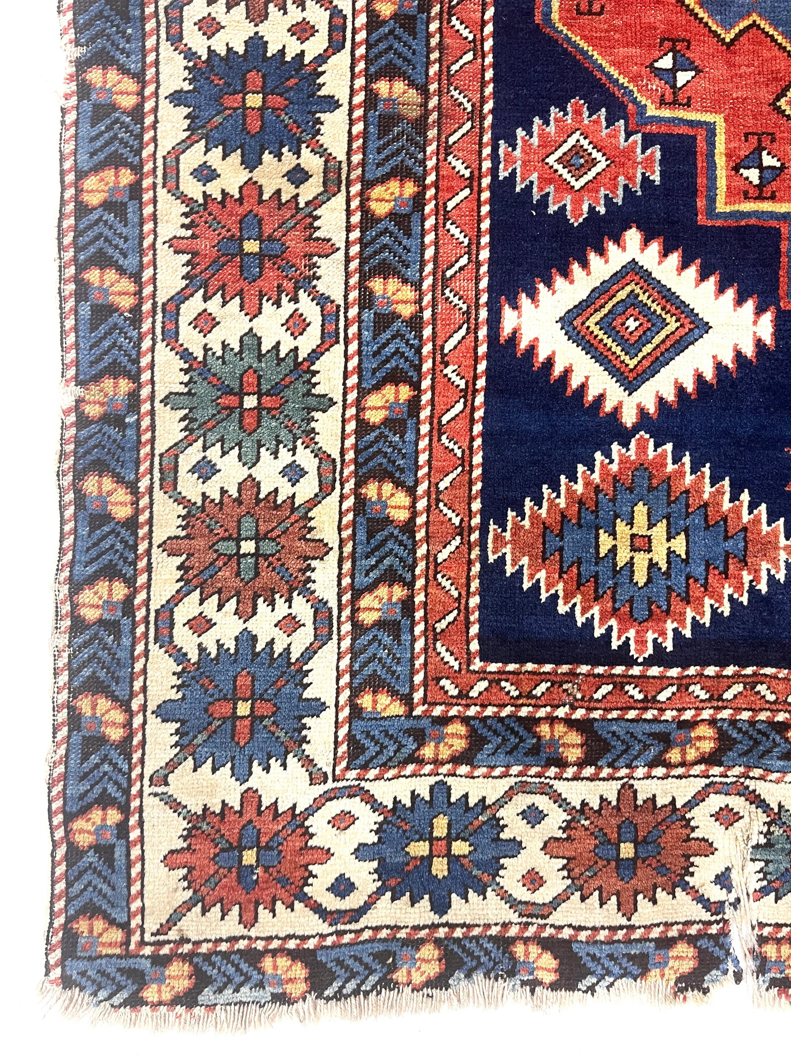 Antique Caucasian Shirvan Kuba Rug 4'3" X 4'7" - 4