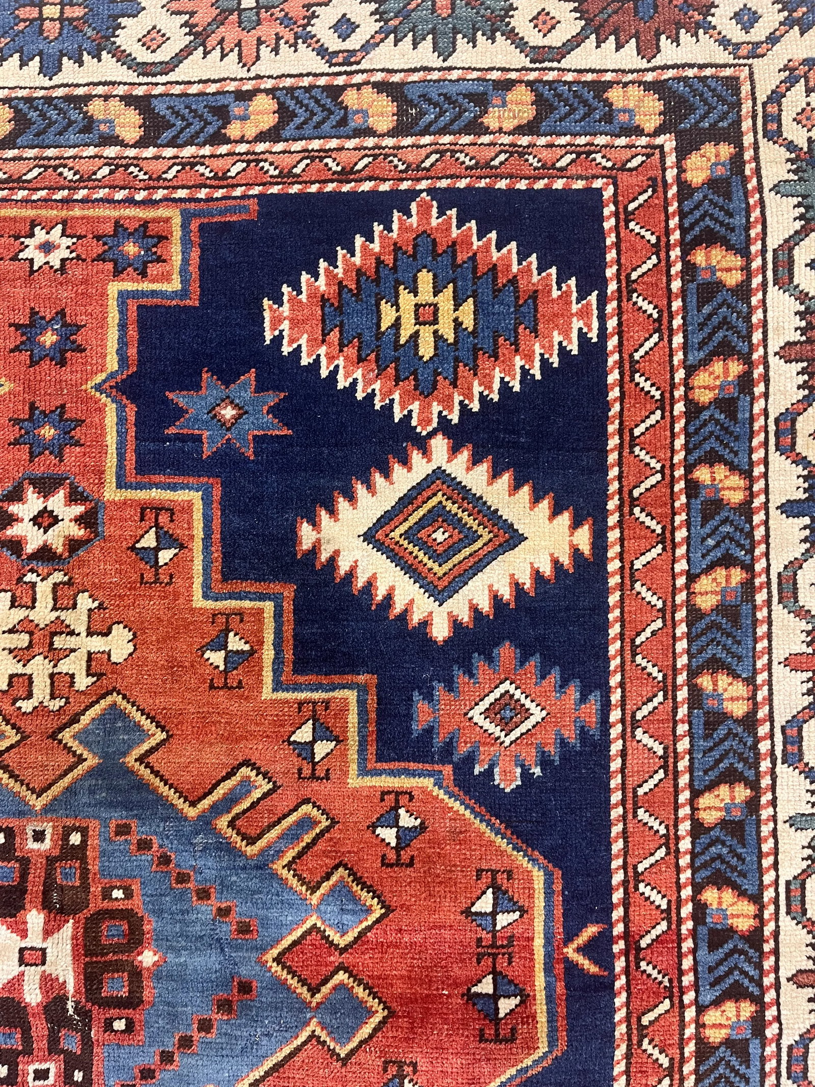 Antique Caucasian Shirvan Kuba Rug 4'3" X 4'7" - 5