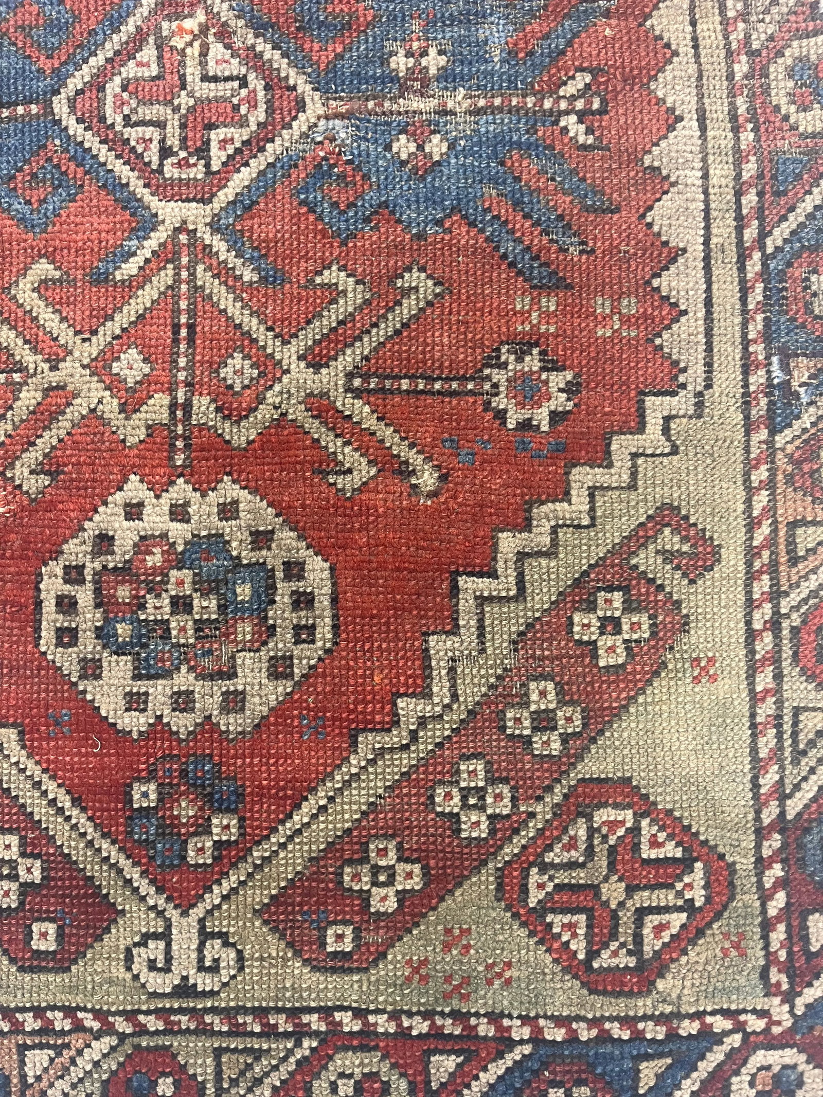 Antique Caucasian Shirvan Kuba Rug 4'3" X 4'7" - 7