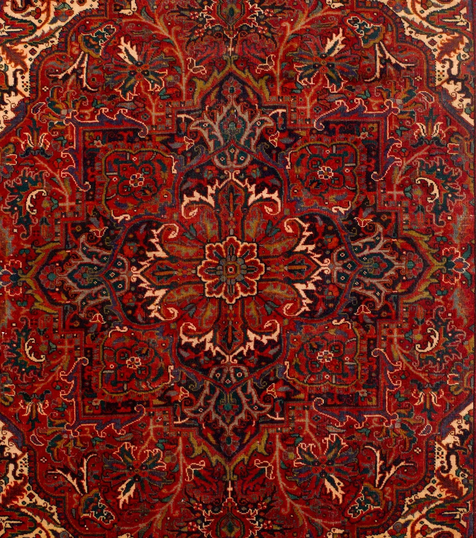 Vintage Persian Heriz Rug 9'6" X 12'5" - 5