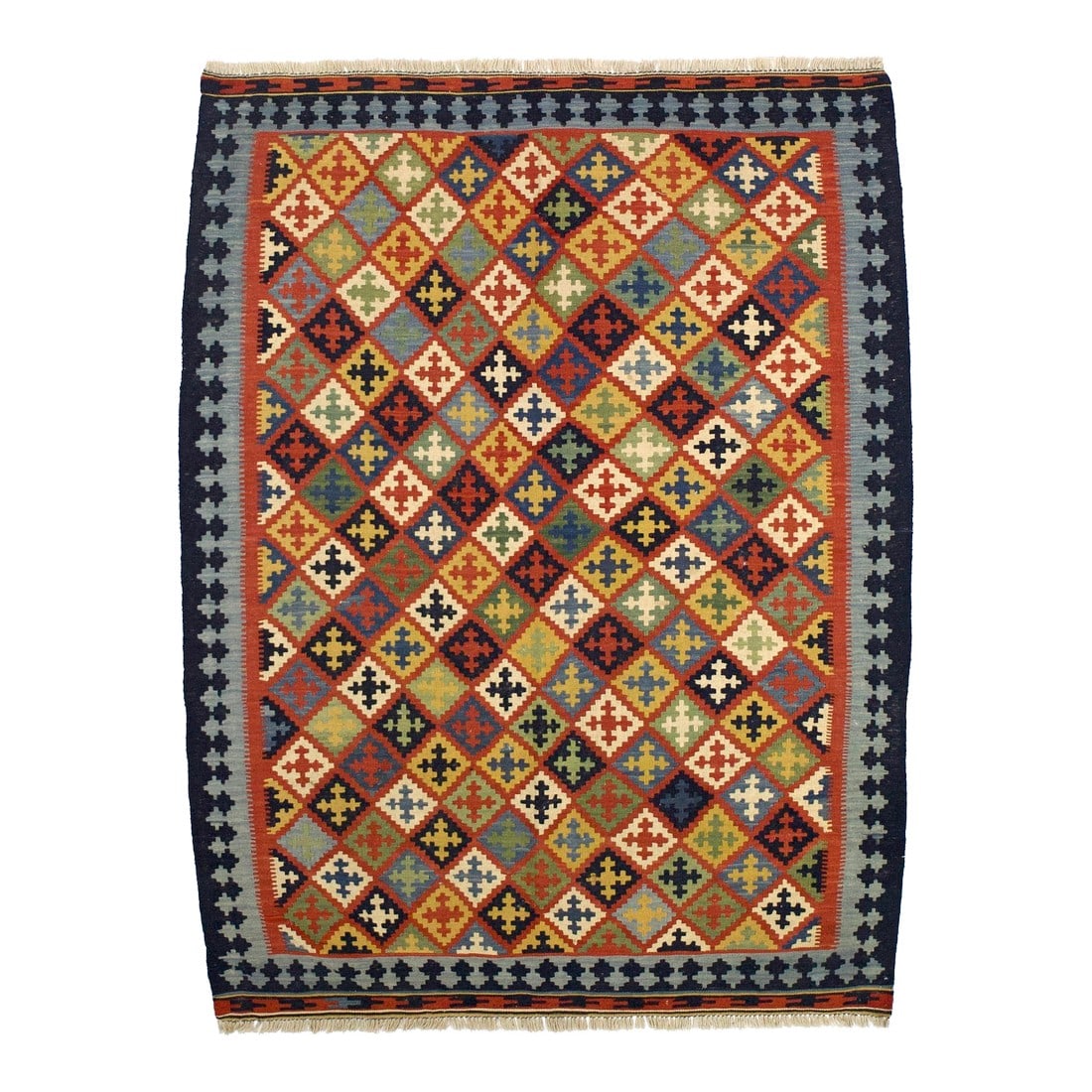 Early 21st Century Shiraz Kilim Rug 5'6" X 7'3" (1 of 5)
