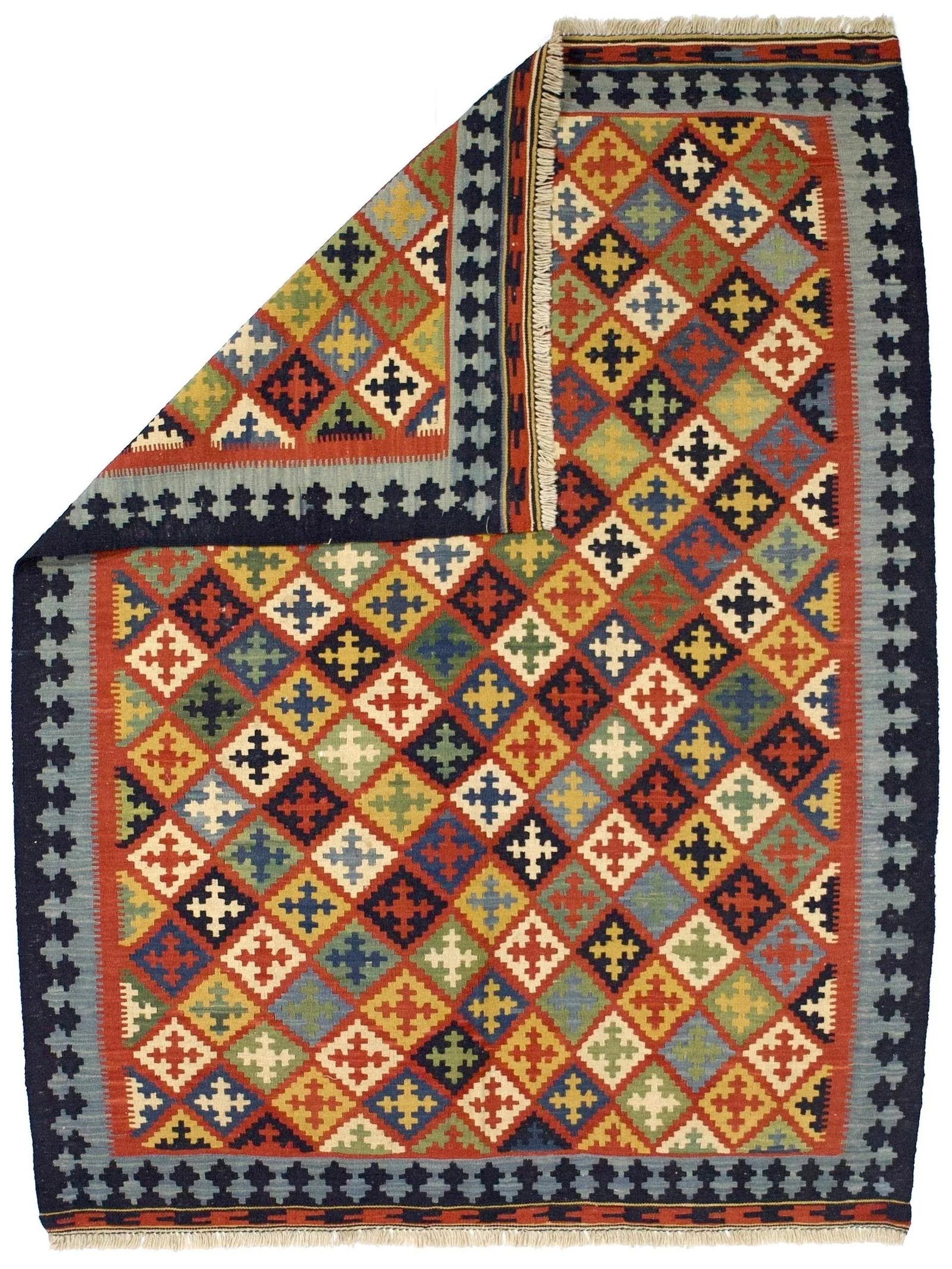 Early 21st Century Shiraz Kilim Rug 5'6" X 7'3" - 2