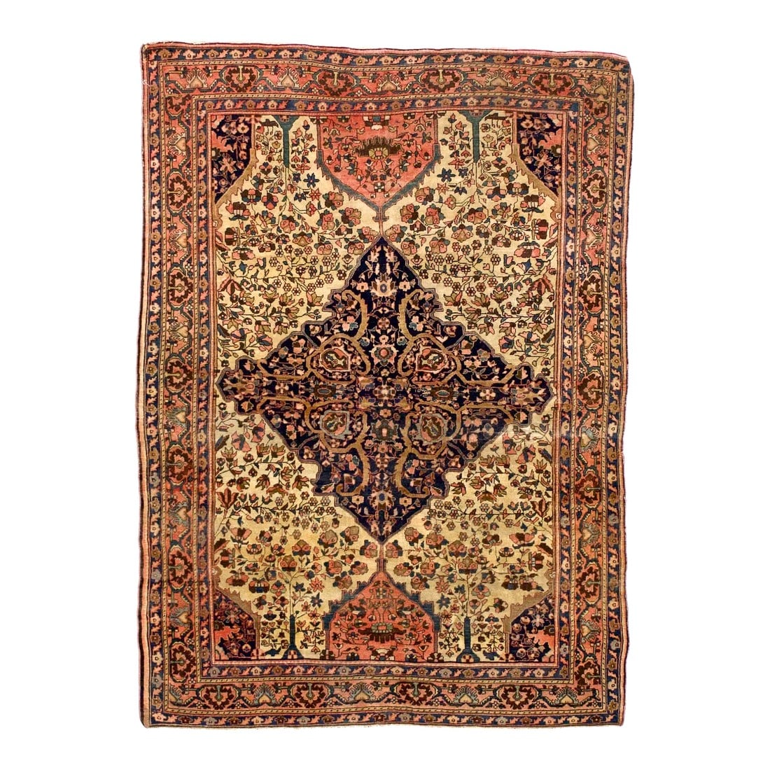 Antique Persian Farahan Sarouk Rug 4'7" X 6'5" (1 of 5)