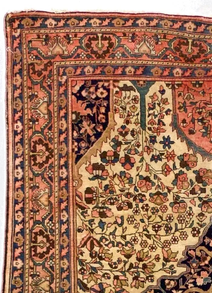 Antique Persian Farahan Sarouk Rug 4'7" X 6'5" - 4