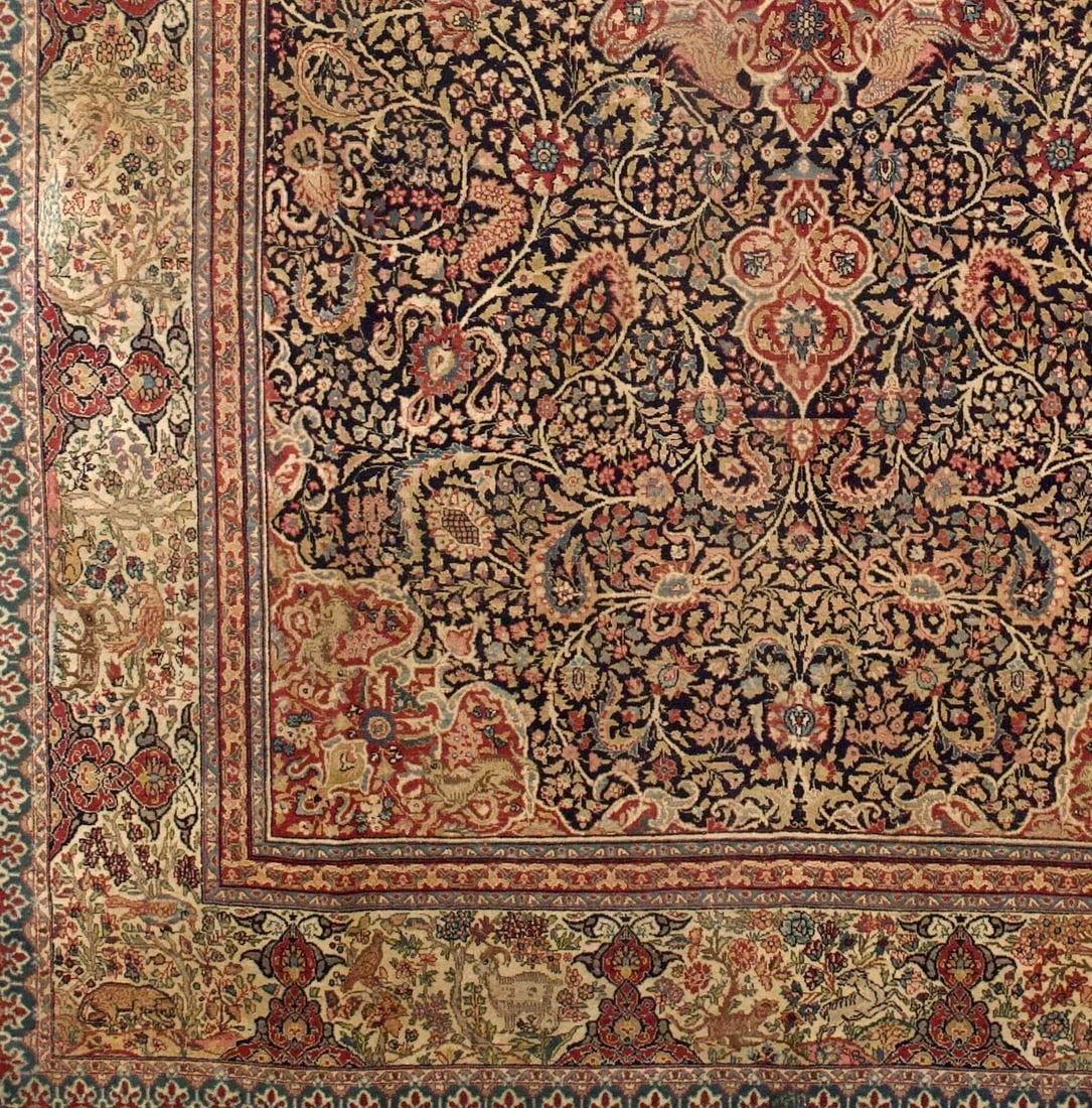 Antique Persian Tabriz Rug 7'10" X 12'4" - 3