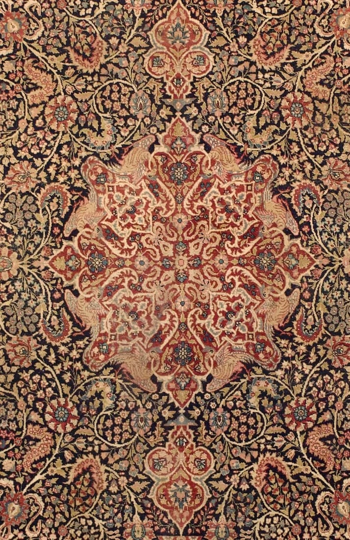 Antique Persian Tabriz Rug 7'10" X 12'4" - 4