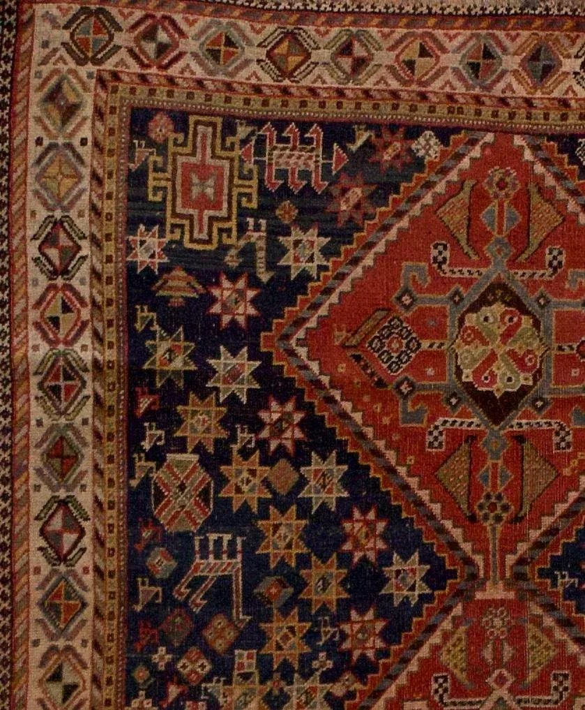 Antique Persian Qashqai Rug 4'5" X 7'2" - 3