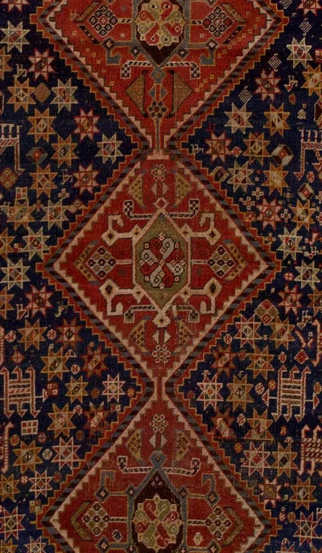 Antique Persian Qashqai Rug 4'5" X 7'2" - 5