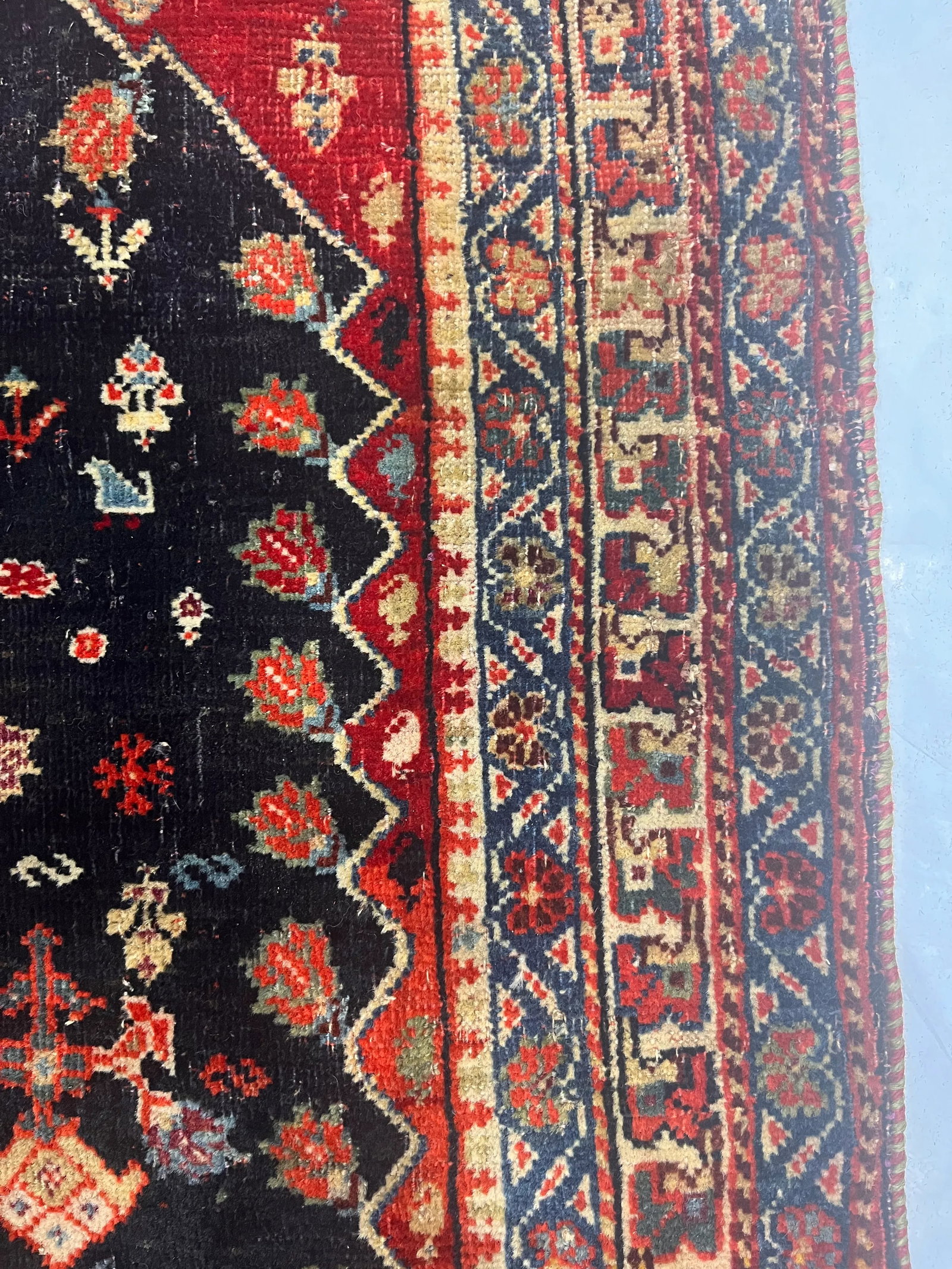 Antique Persian Qashqai Rug 2'7" X 4'6" - 4