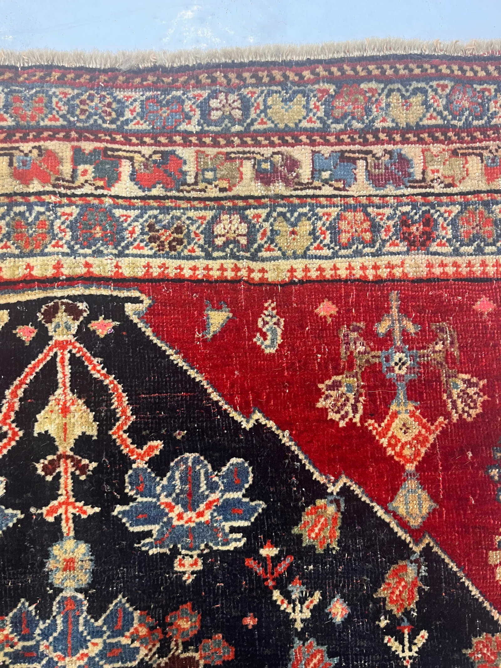 Antique Persian Qashqai Rug 2'7" X 4'6" - 5