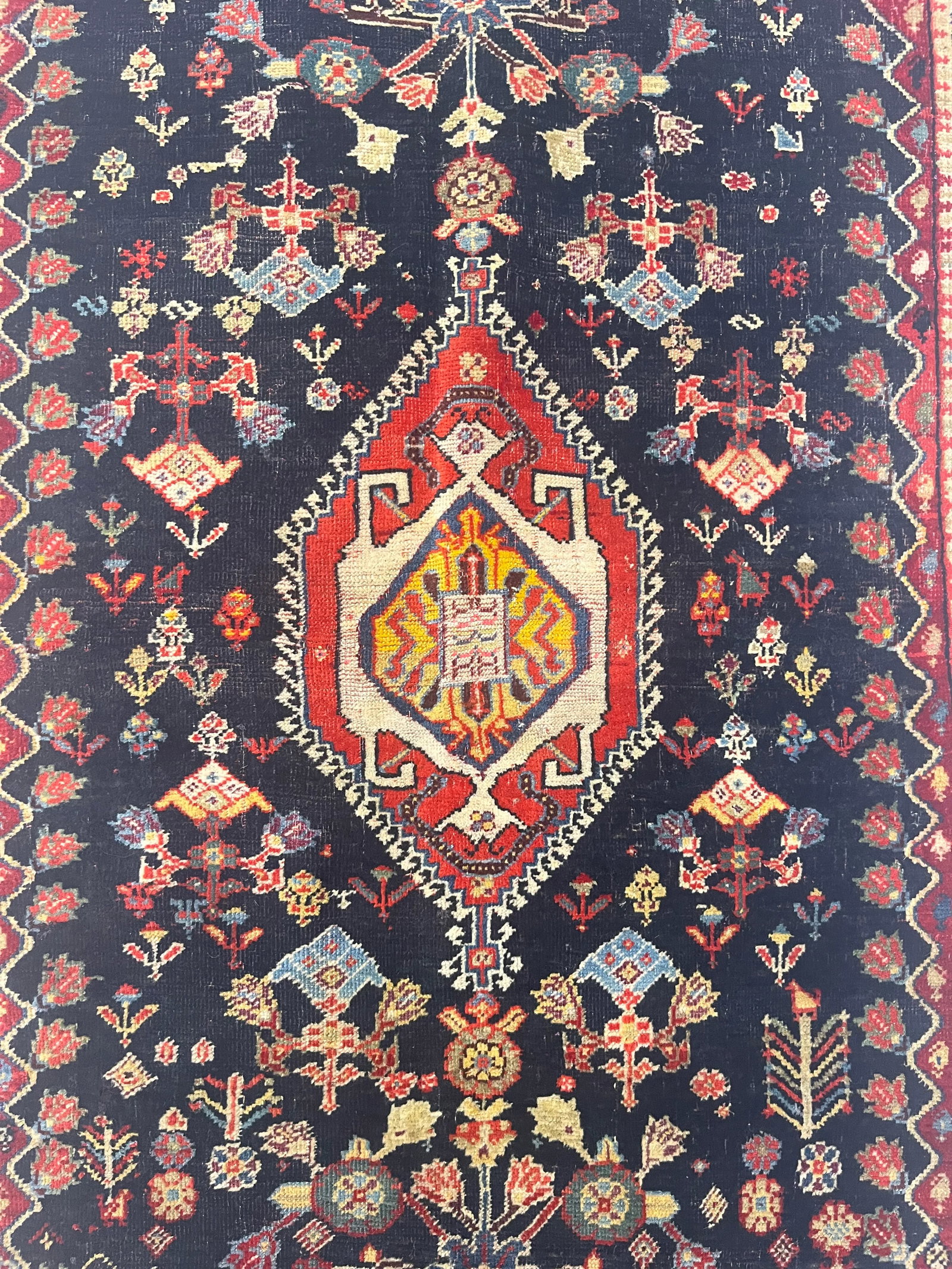 Antique Persian Qashqai Rug 2'7" X 4'6" - 8