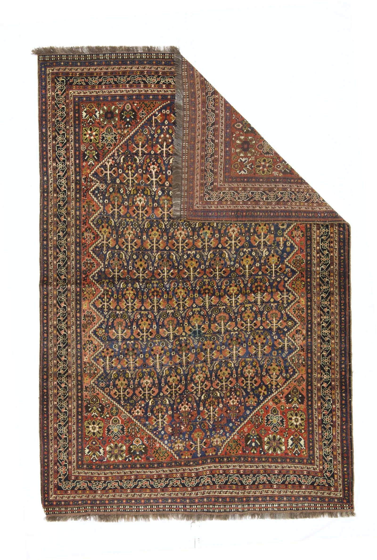 Antique Sw Persian Qashqai Rug 5'4" X 7'10" - 2