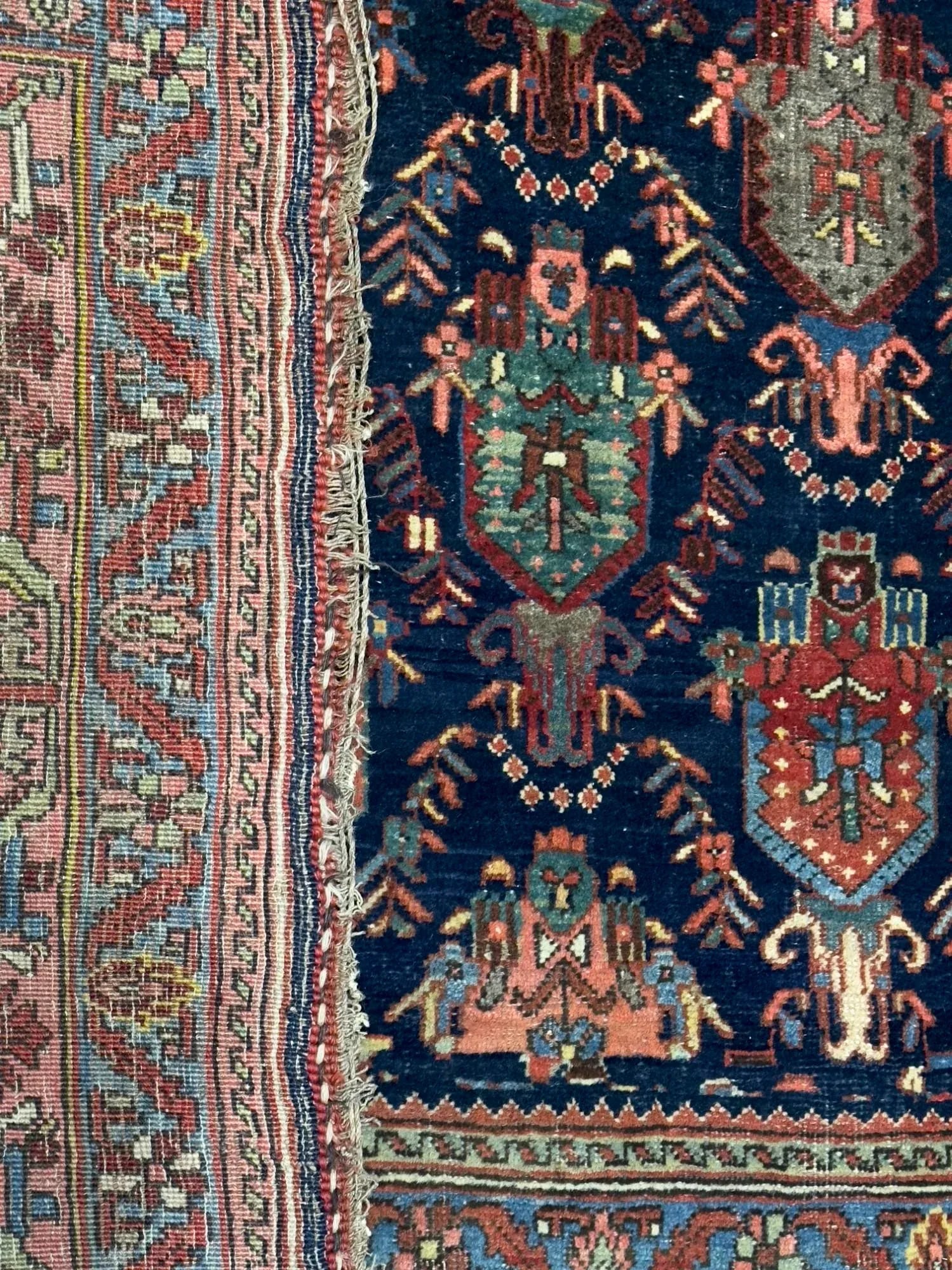 Antique Persian Bidjar Rug 4'10" X 7'0" - 8