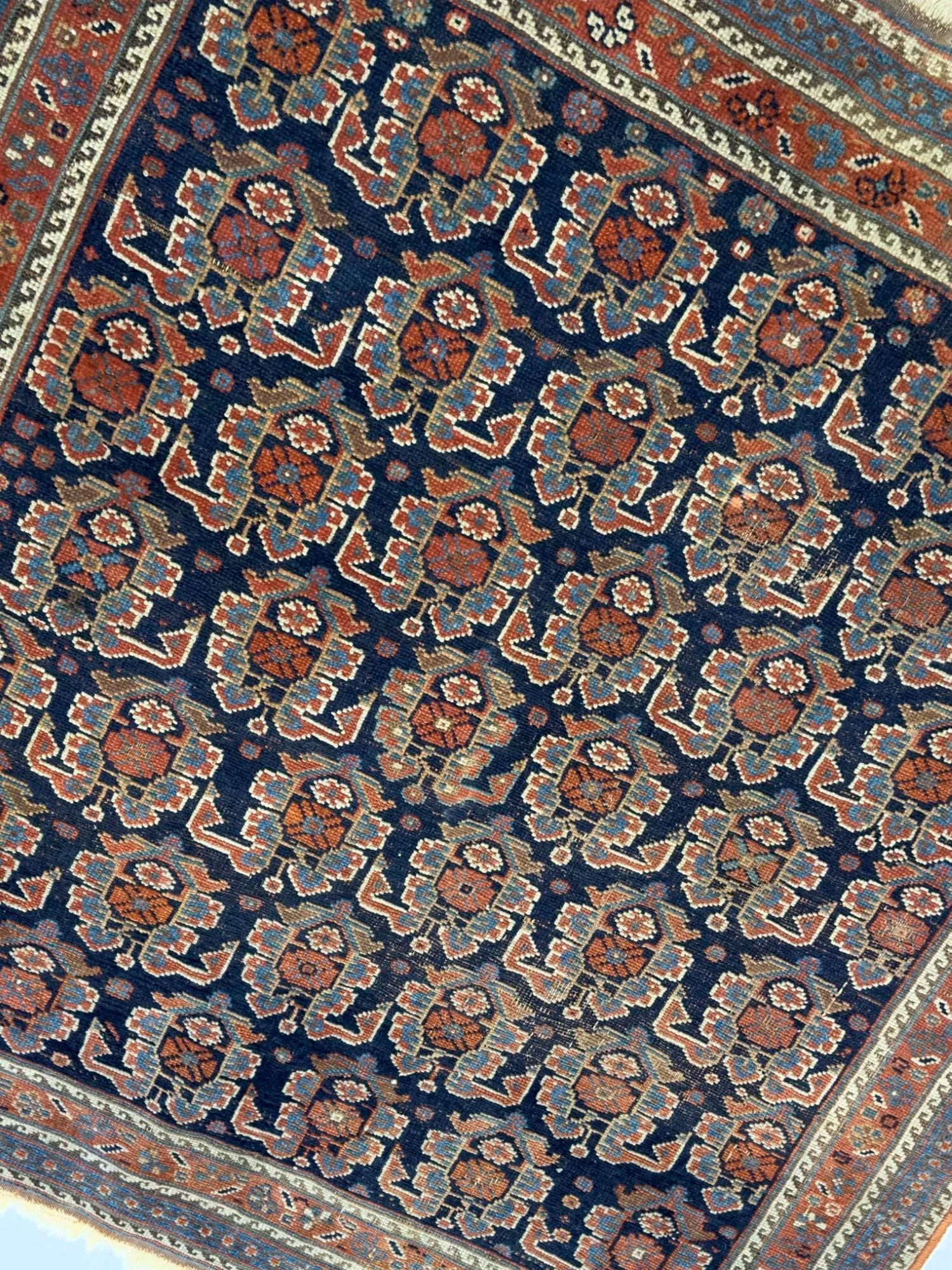 Antique Persian Afshar Rug 3'8" X 3'10" - 6