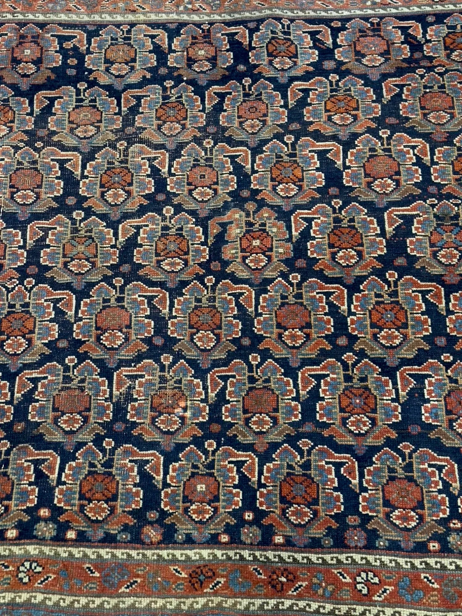 Antique Persian Afshar Rug 3'8" X 3'10" - 7