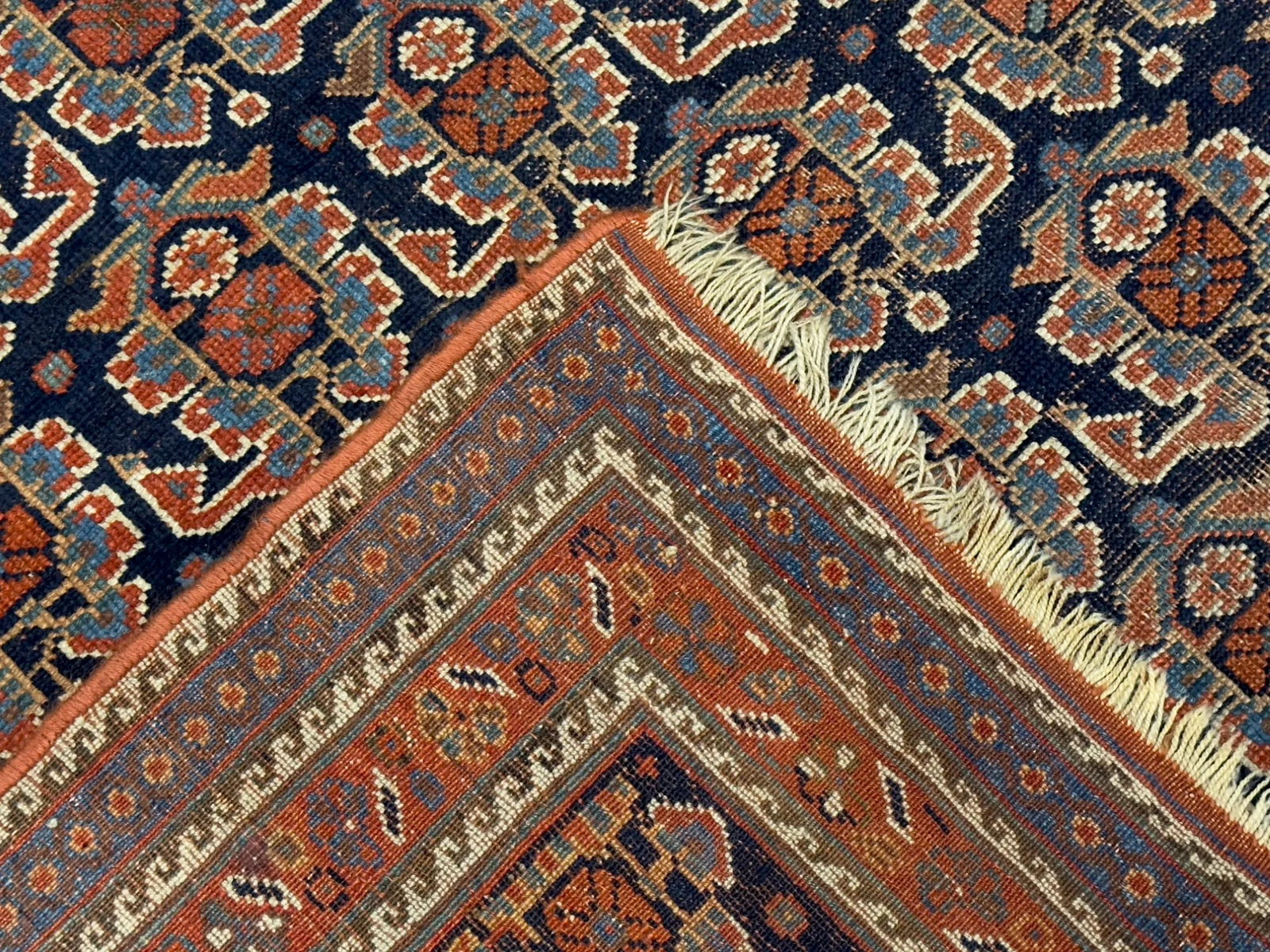 Antique Persian Afshar Rug 3'8" X 3'10" - 8