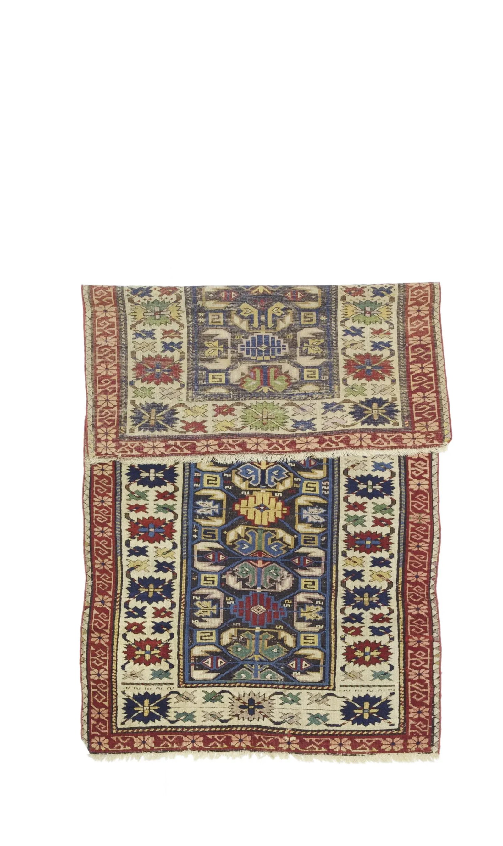 Antique Kuba Zehour Rug 2'11" X 5'5" - 2