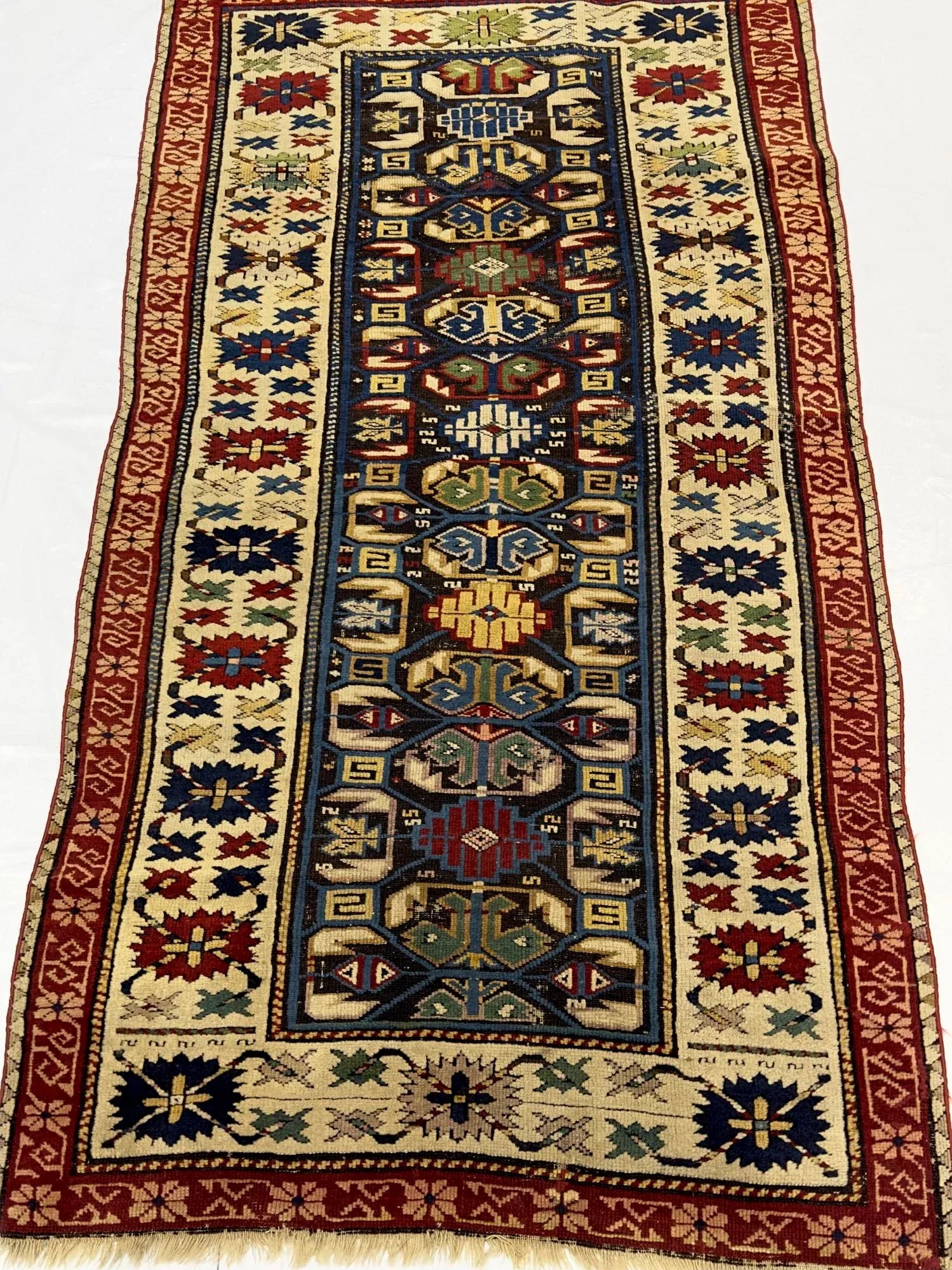 Antique Kuba Zehour Rug 2'11" X 5'5" - 6