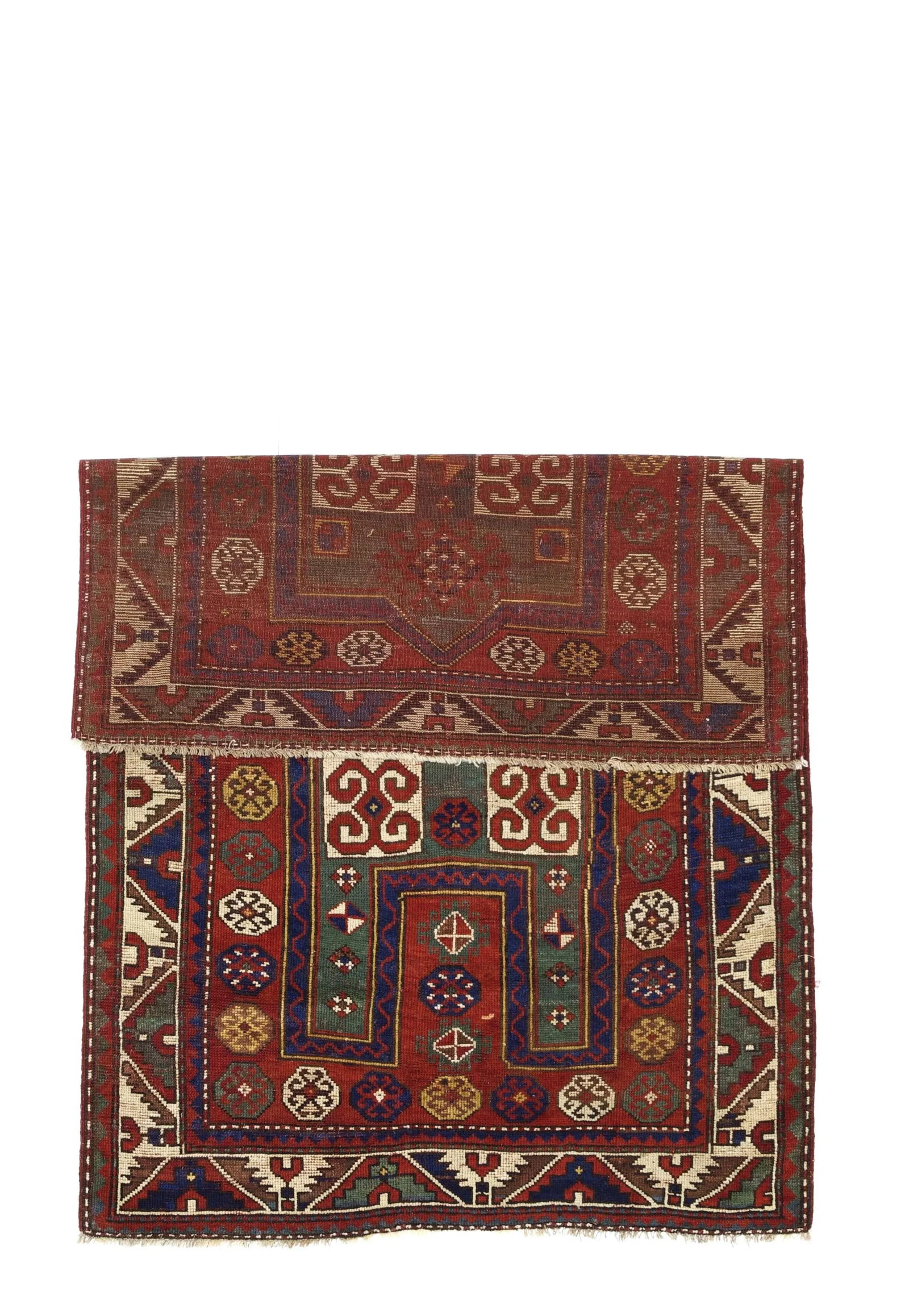 Antique Fakhralou Kazak Rug 3'11" X 5'11" - 2