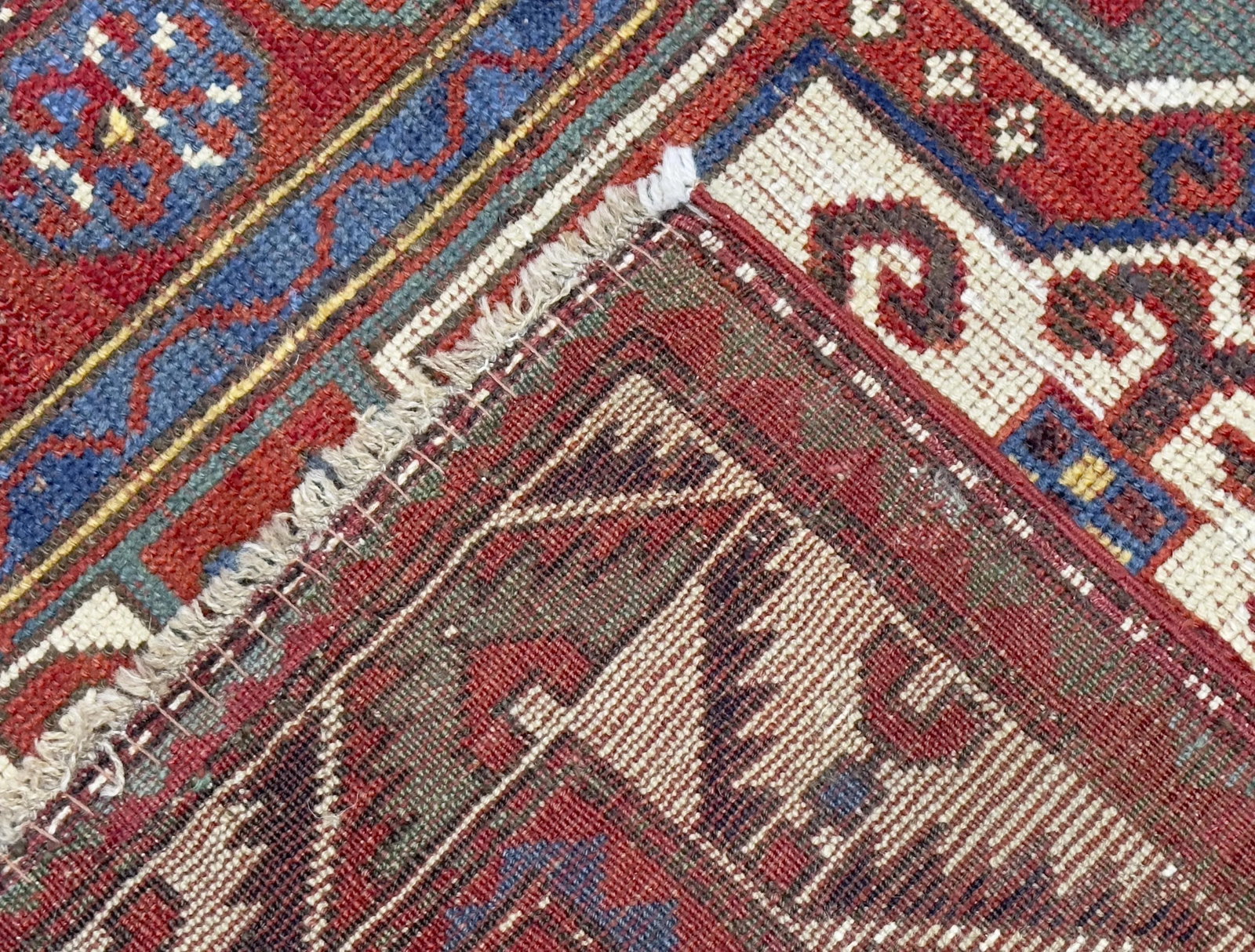 Antique Fakhralou Kazak Rug 3'11" X 5'11" - 5