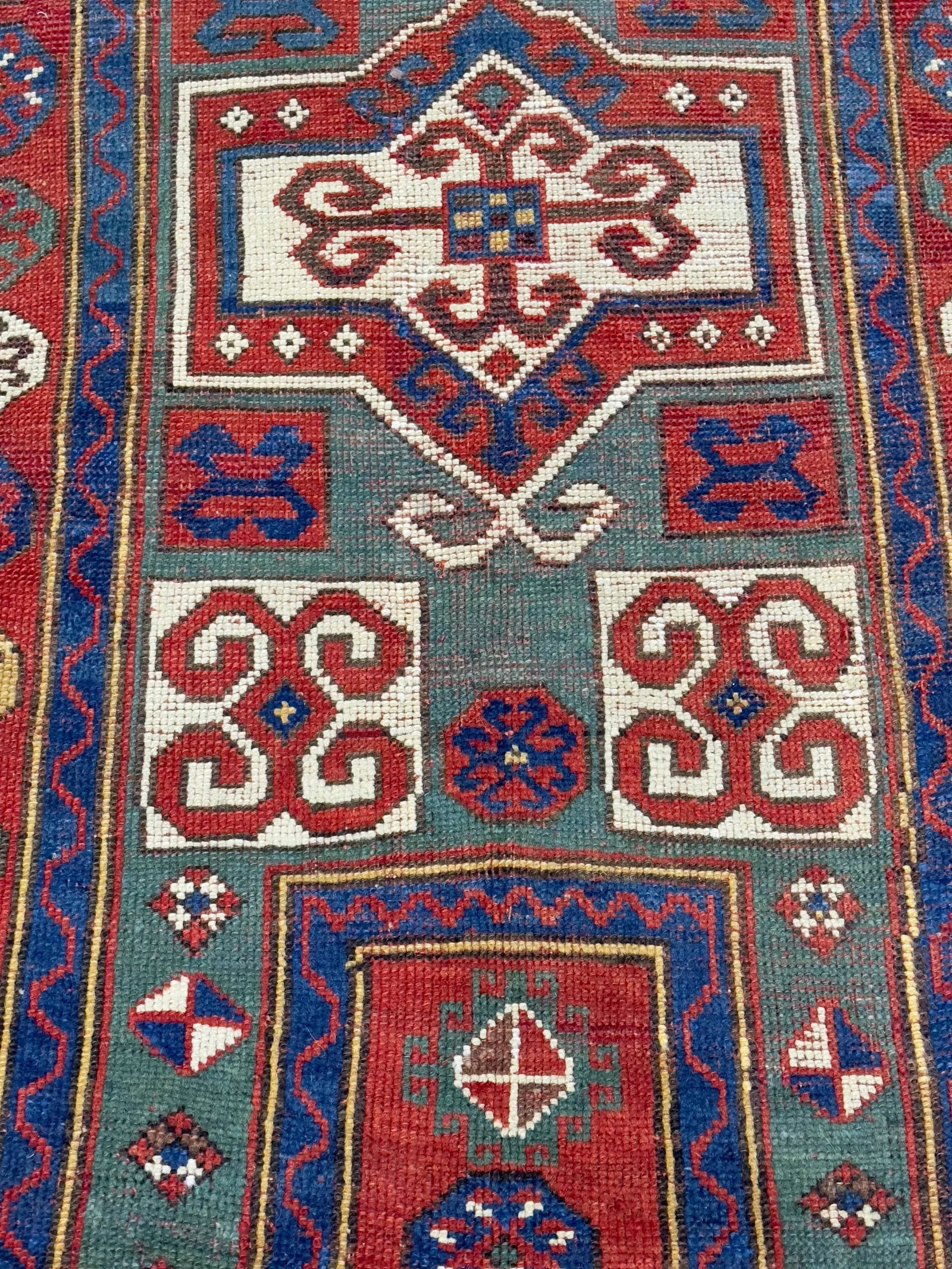 Antique Fakhralou Kazak Rug 3'11" X 5'11" - 6