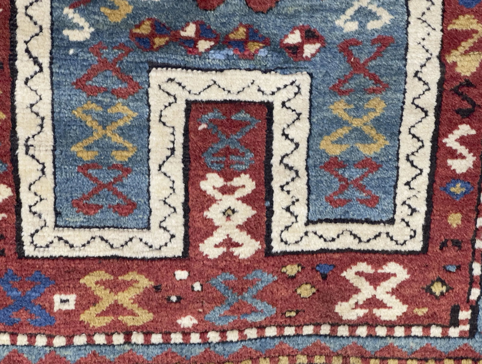 Antique Caucasian Kazak Rug 2'11" X 4'11" - 10