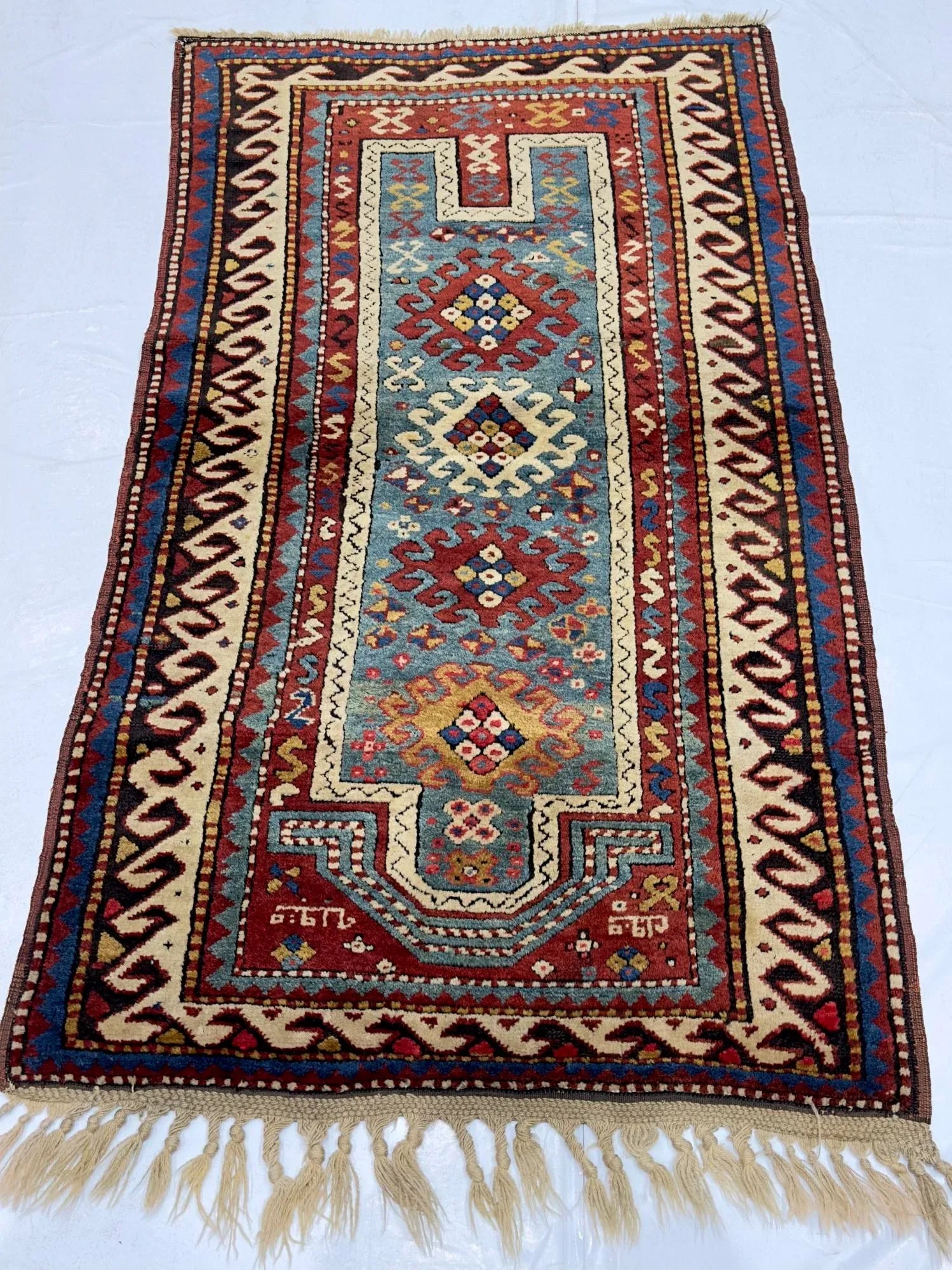 Antique Caucasian Kazak Rug 2'11" X 4'11" - 3