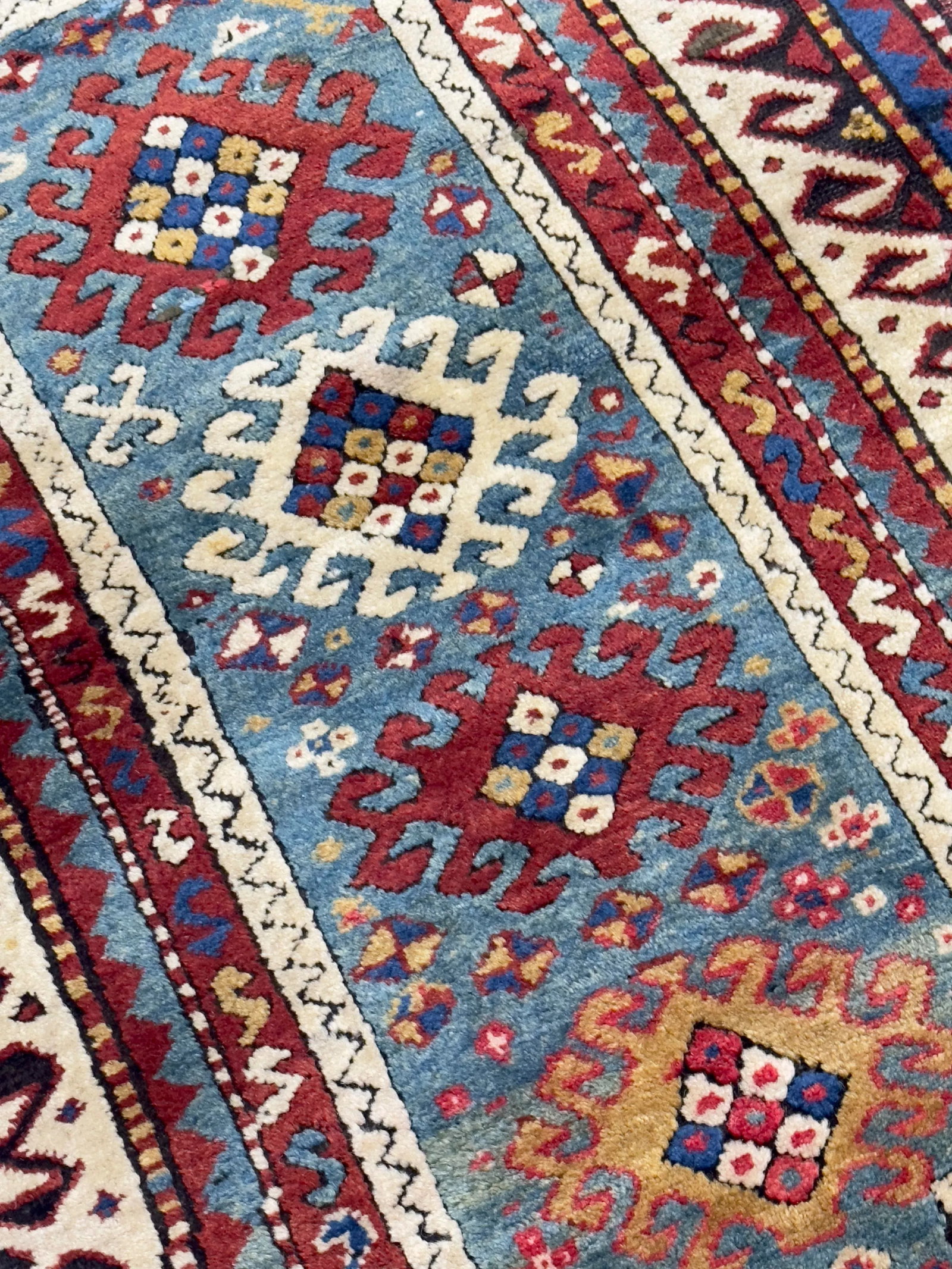 Antique Caucasian Kazak Rug 2'11" X 4'11" - 6