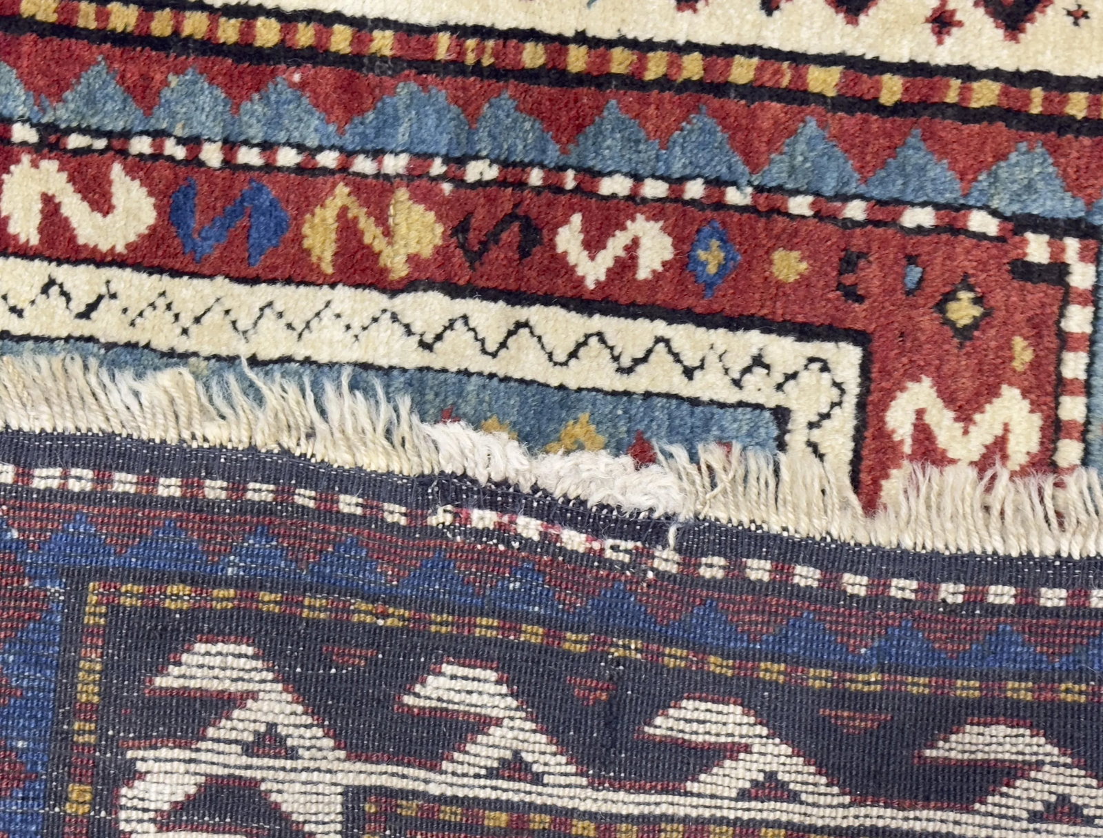 Antique Caucasian Kazak Rug 2'11" X 4'11" - 7