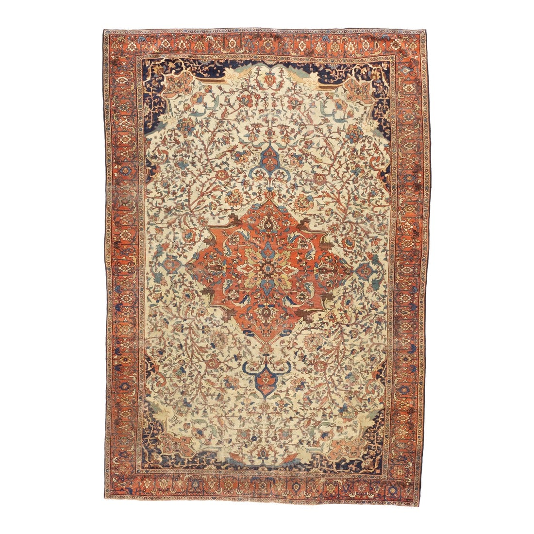 Antique Persian Farahan Sarouk Rug 7'3" X 10'5" (1 of 5)