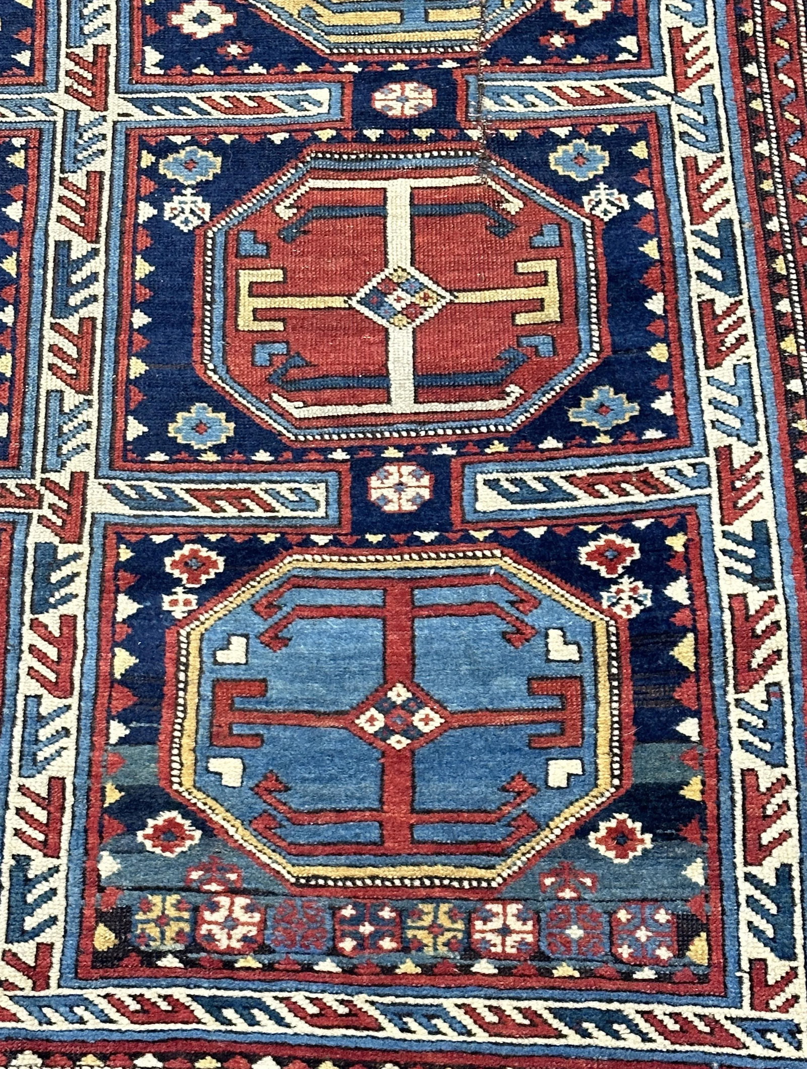 Antique Caucasian Kuba Rug 4'4" X 5'0" - 3