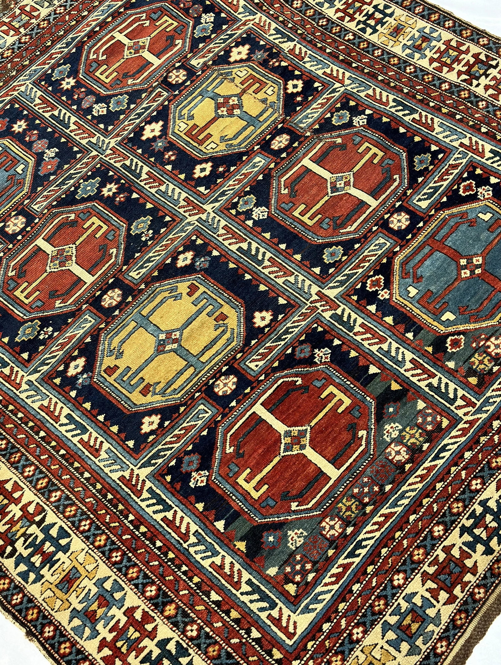 Antique Caucasian Kuba Rug 4'4" X 5'0" - 5