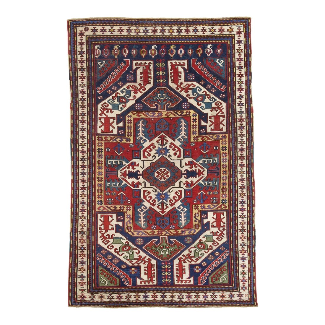 Antique Caucasian Kazak Rug 4'4" X 6'10" (1 of 2)