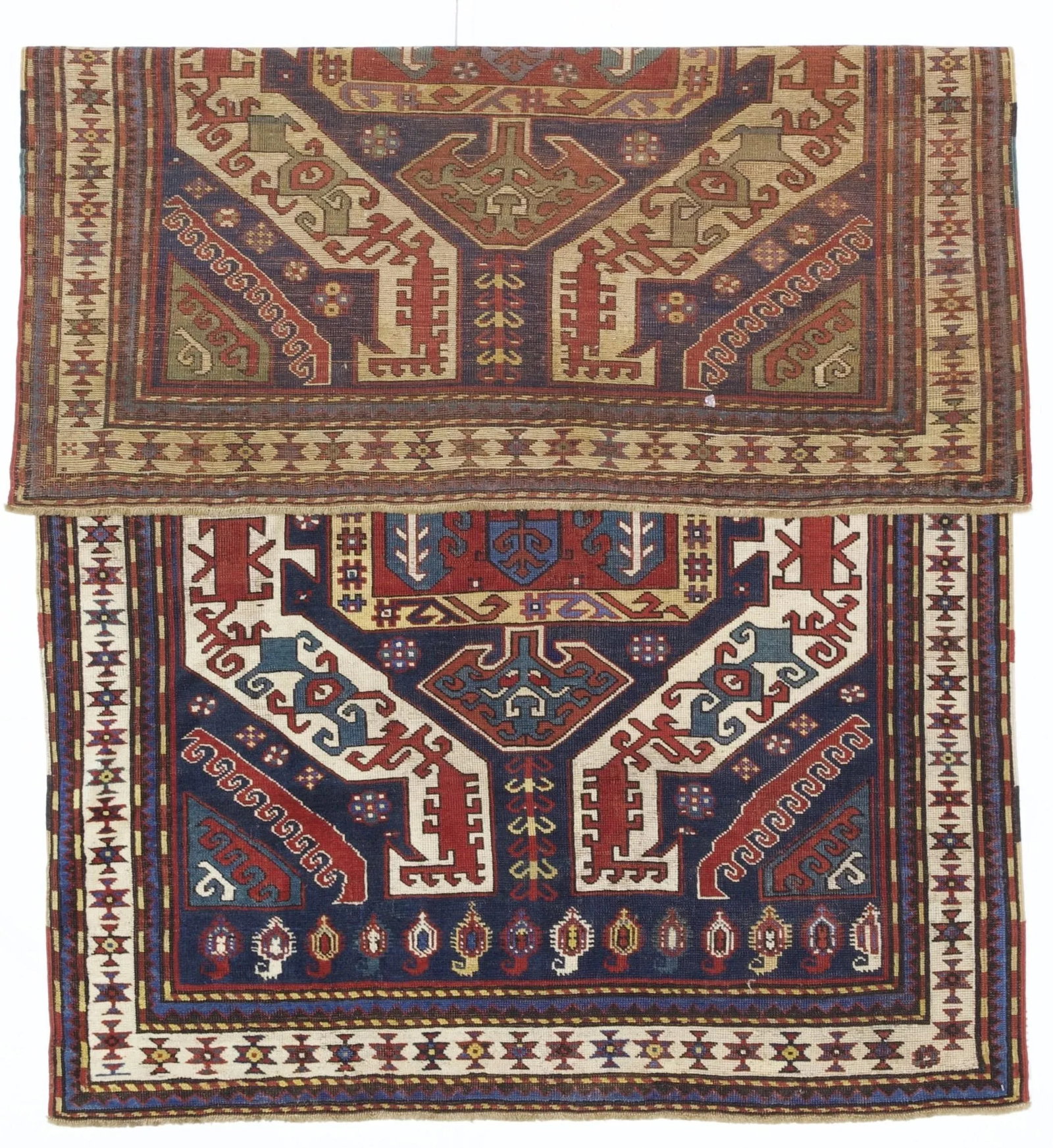 Antique Caucasian Kazak Rug 4'4" X 6'10" - 2